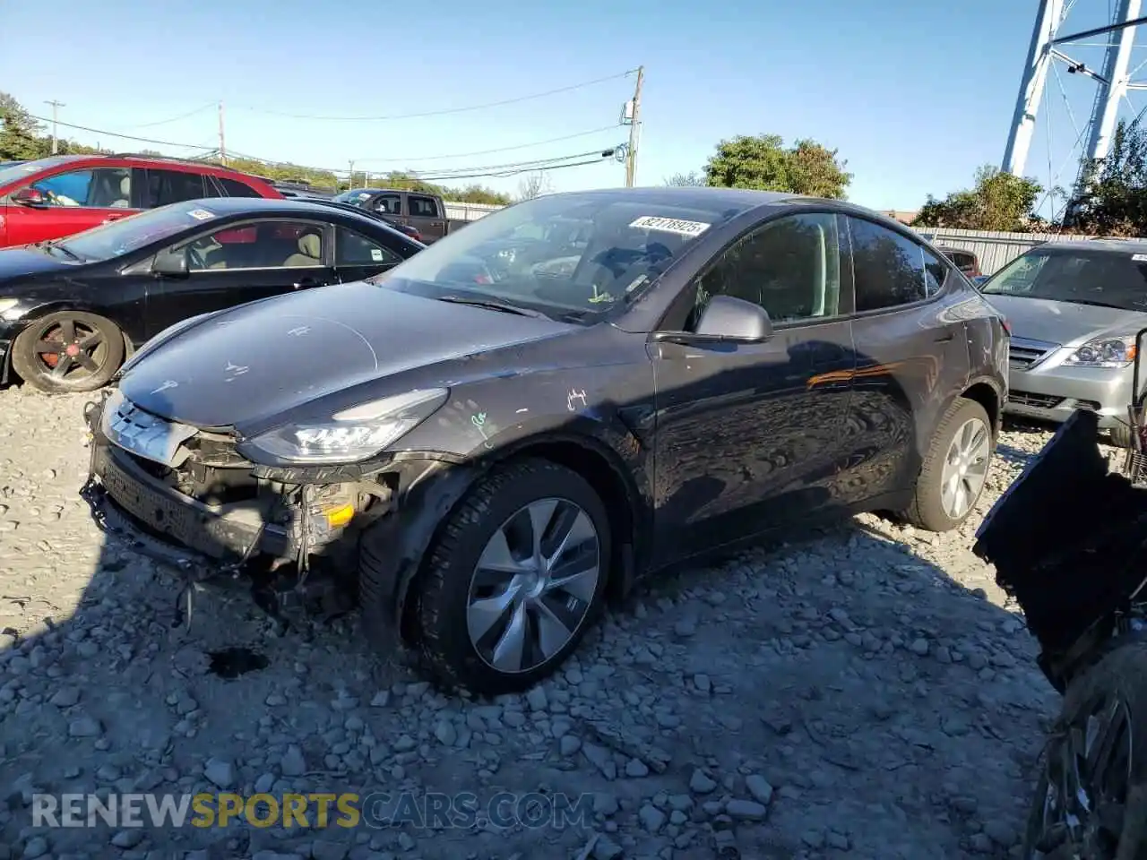 1 Photograph of a damaged car 5YJYGDEE8MF262091 TESLA MODEL Y 2021