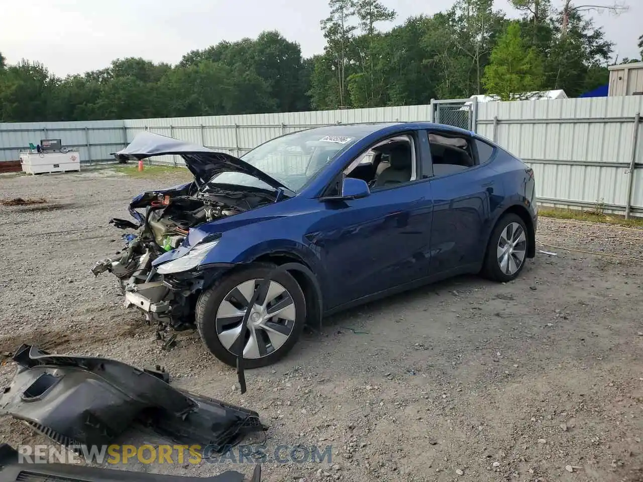 1 Photograph of a damaged car 5YJYGDEE8MF279232 TESLA MODEL Y 2021