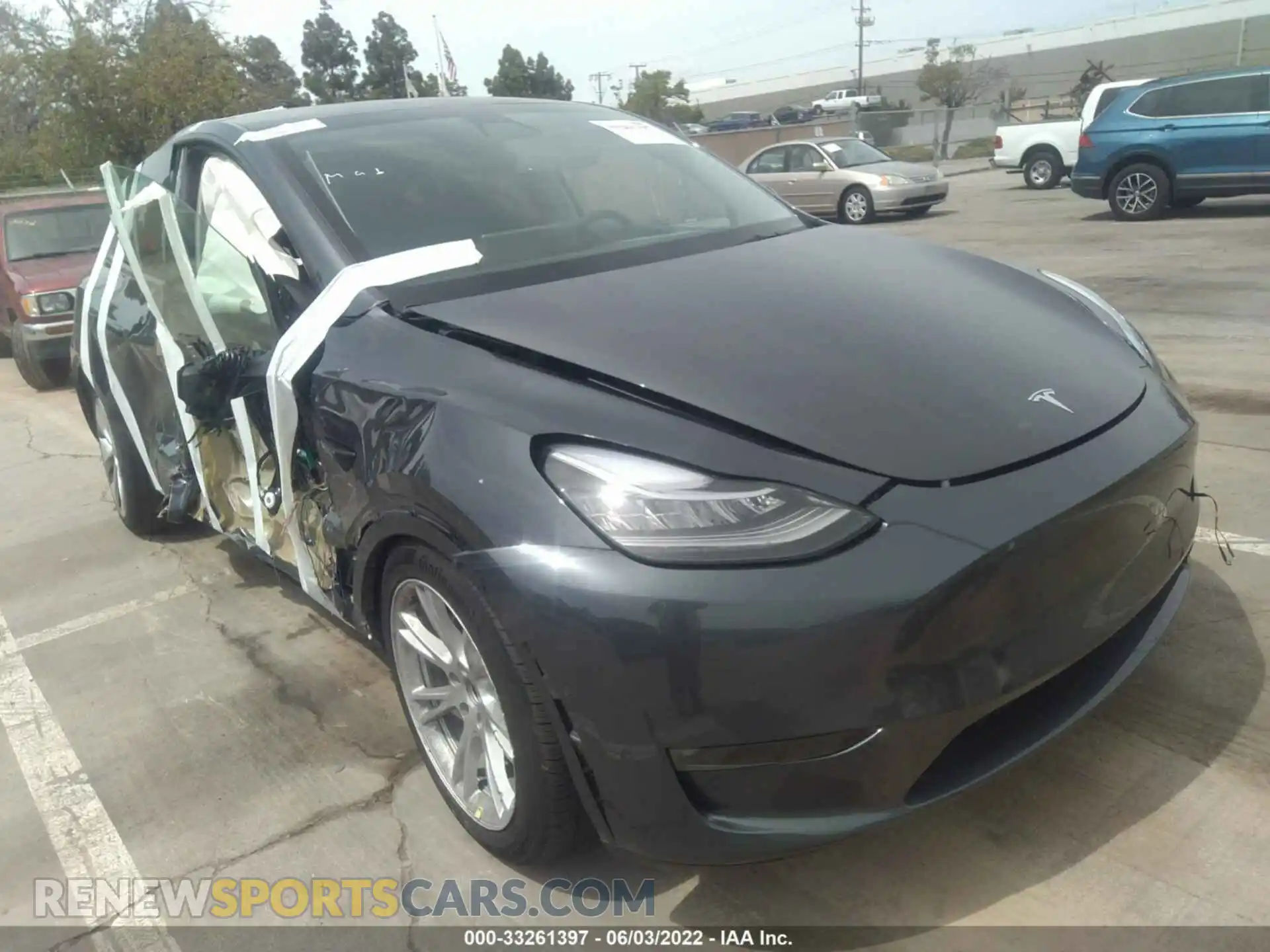 1 fotografías del automóvil dañado 5YJYGDEE8MF282096 TESLA MODEL Y 2021