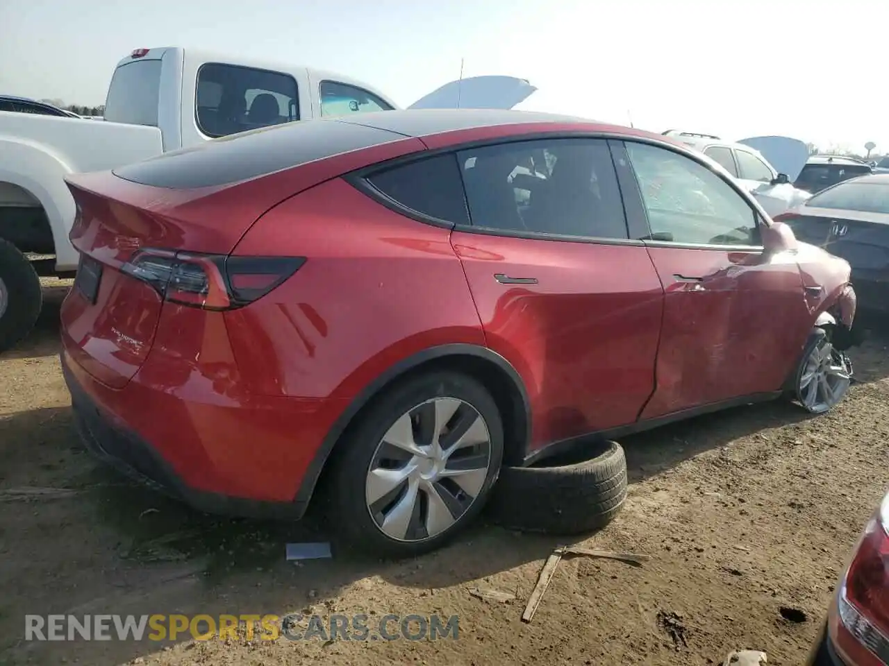 3 Photograph of a damaged car 5YJYGDEE9MF075698 TESLA MODEL Y 2021