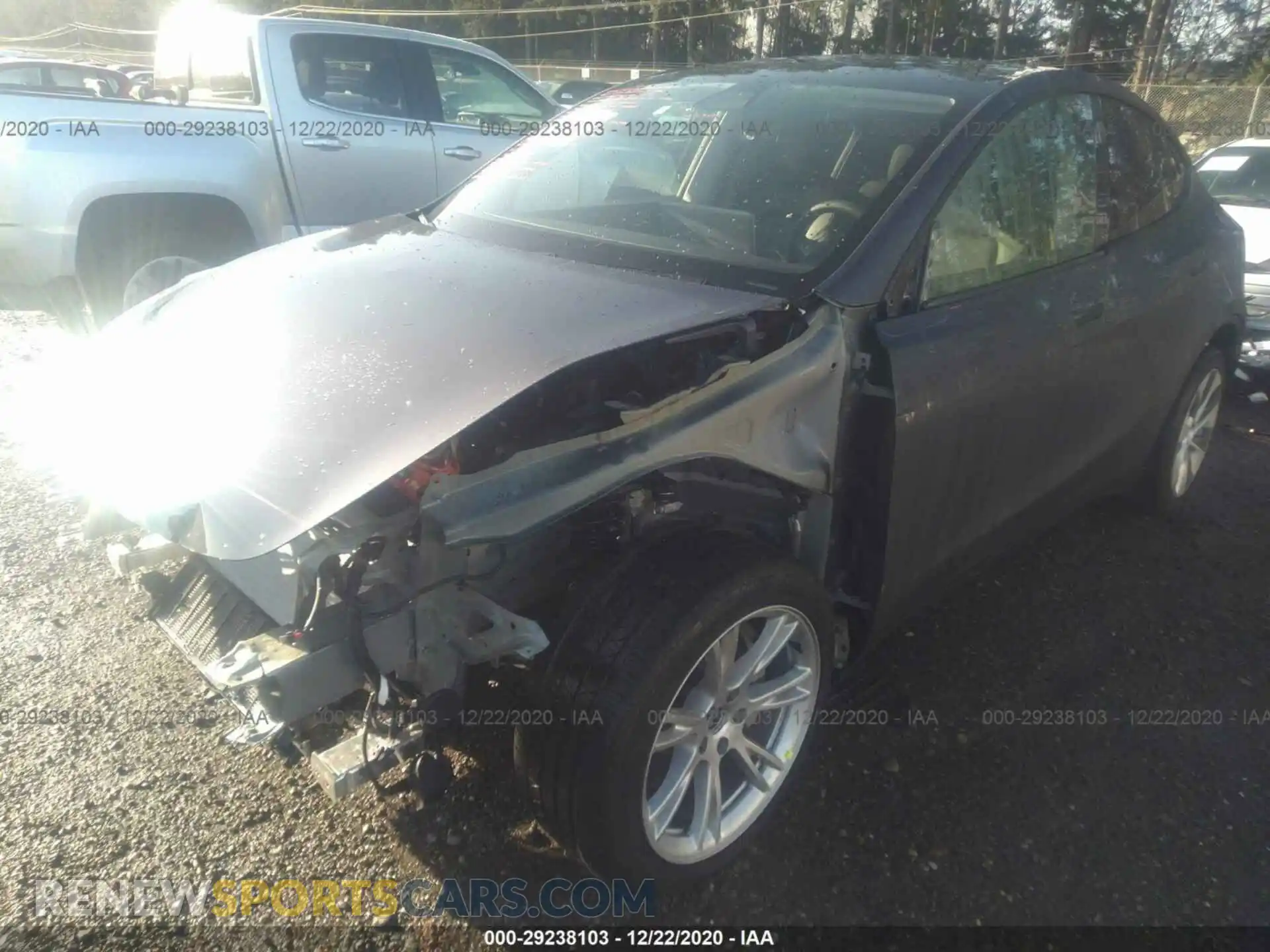 2 Photograph of a damaged car 5YJYGDEE9MF077242 TESLA MODEL Y 2021