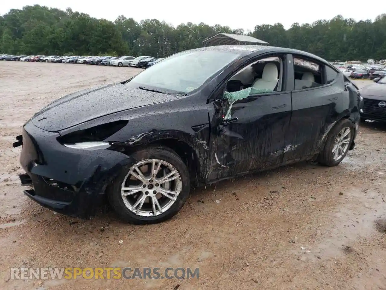 1 Photograph of a damaged car 5YJYGDEE9MF085227 TESLA MODEL Y 2021
