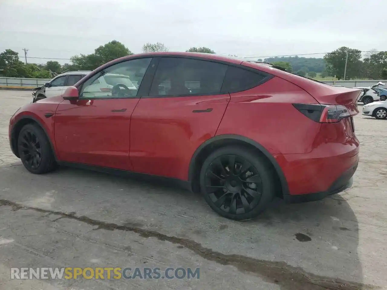 2 fotografías del automóvil dañado 5YJYGDEE9MF088399 TESLA MODEL Y 2021