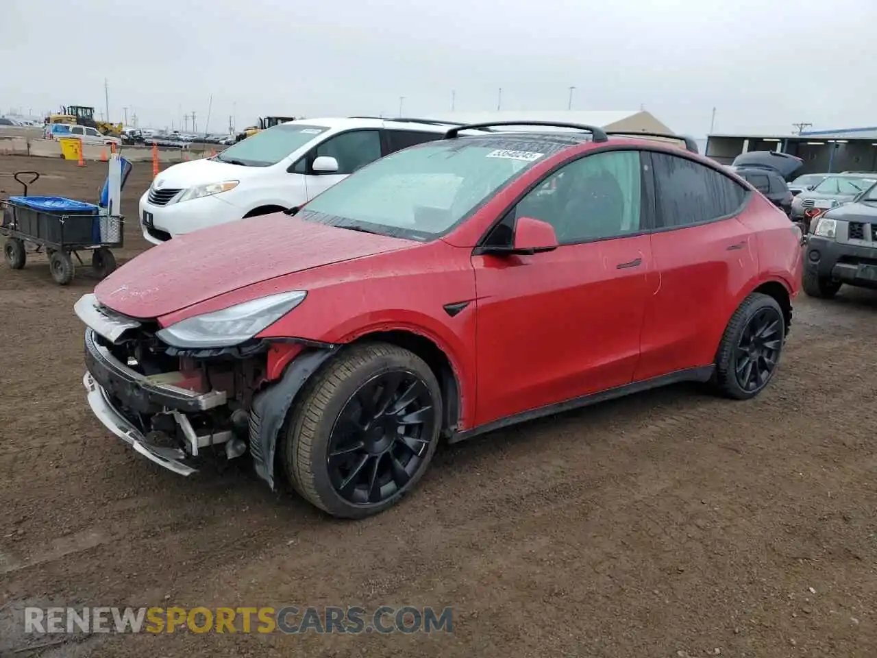 1 Photograph of a damaged car 5YJYGDEE9MF129582 TESLA MODEL Y 2021