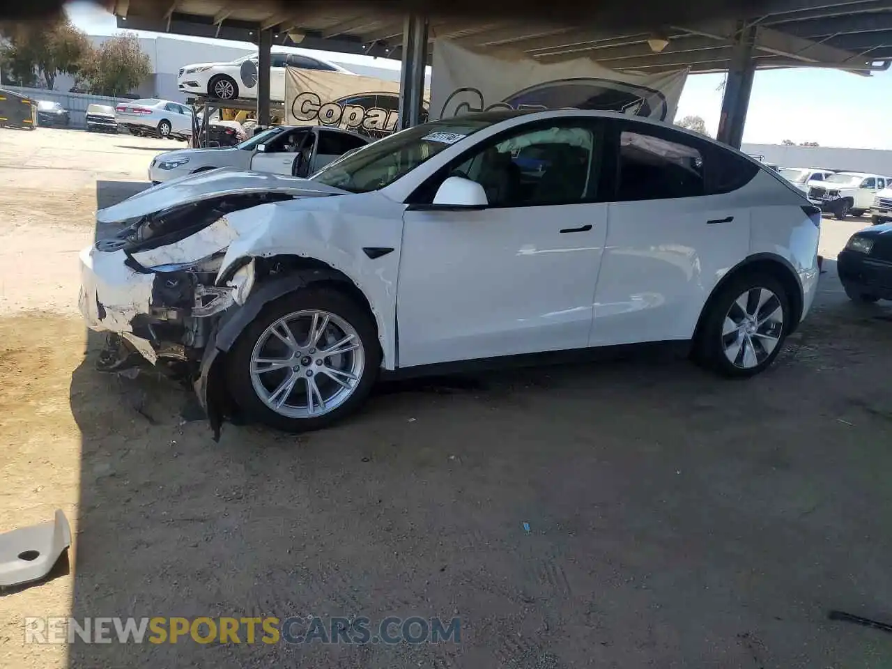 1 Photograph of a damaged car 5YJYGDEE9MF150254 TESLA MODEL Y 2021