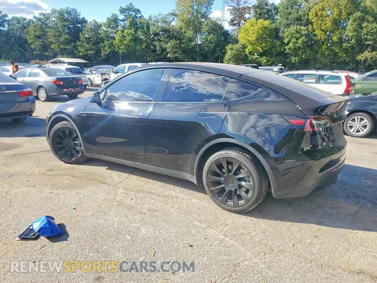 2 Photograph of a damaged car 5YJYGDEE9MF173145 TESLA MODEL Y 2021