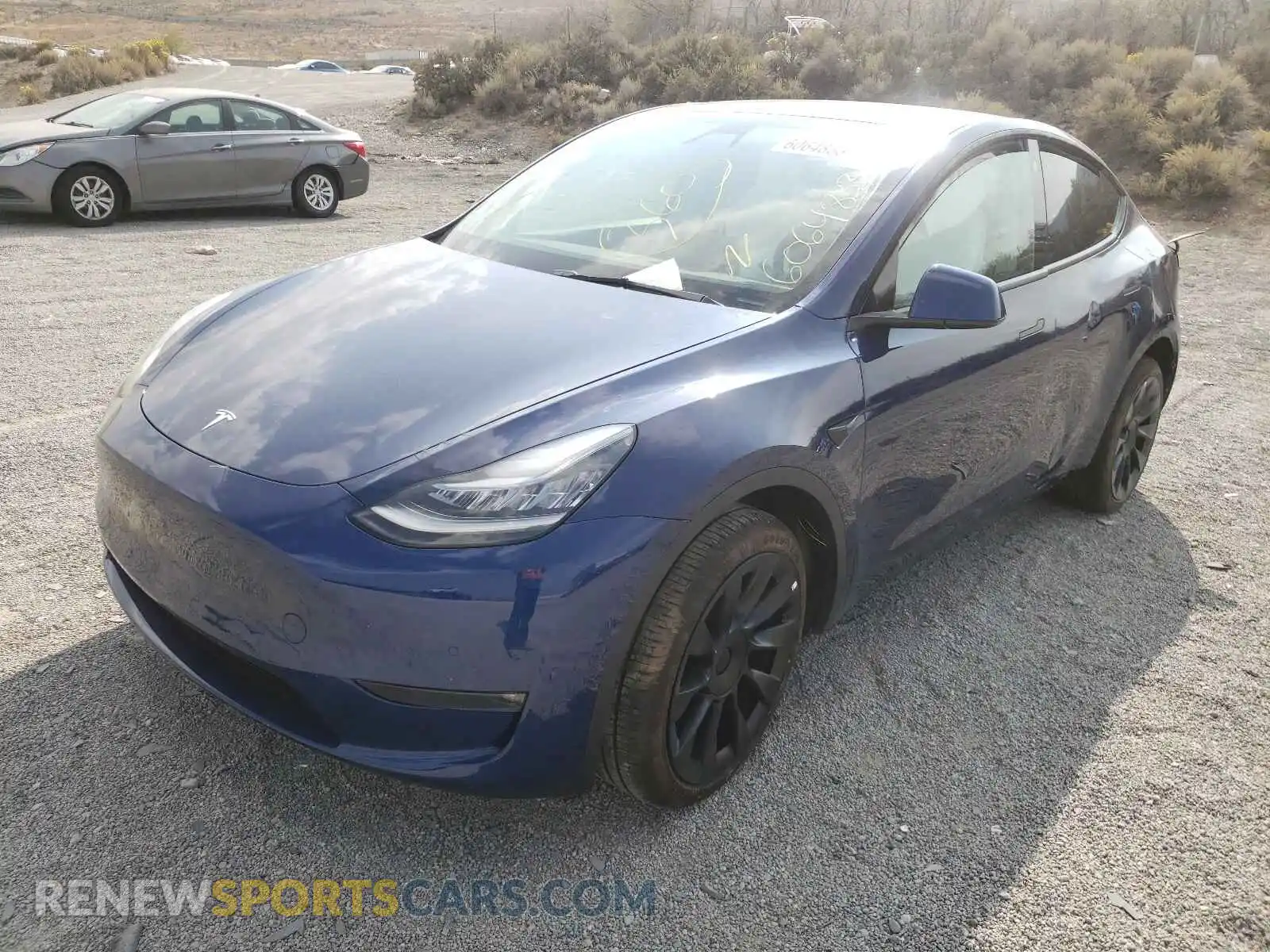 2 Photograph of a damaged car 5YJYGDEE9MF176417 TESLA MODEL Y 2021