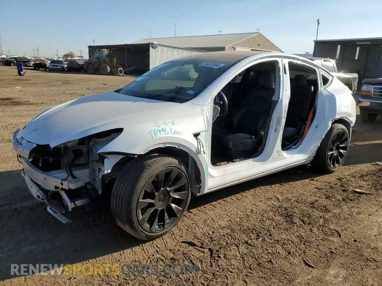 1 Photograph of a damaged car 5YJYGDEE9MF185179 TESLA MODEL Y 2021