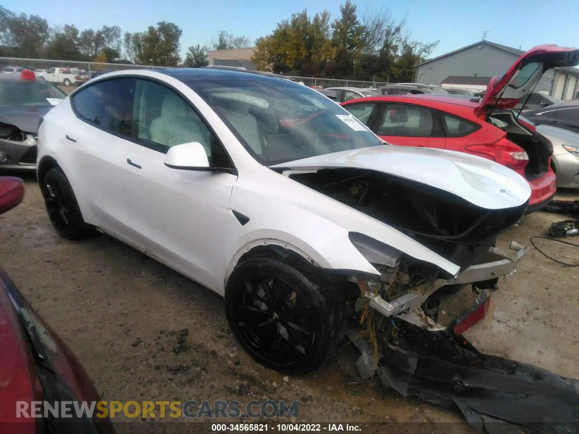 1 Photograph of a damaged car 5YJYGDEE9MF187224 TESLA MODEL Y 2021