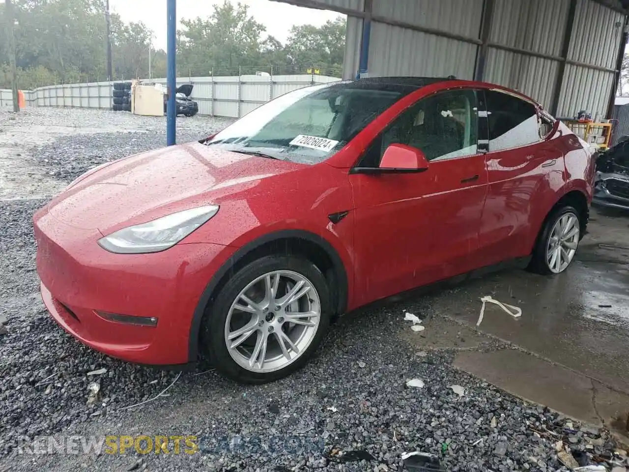 1 Photograph of a damaged car 5YJYGDEE9MF206578 TESLA MODEL Y 2021