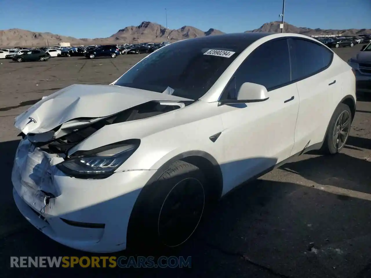 1 Photograph of a damaged car 5YJYGDEE9MF214406 TESLA MODEL Y 2021