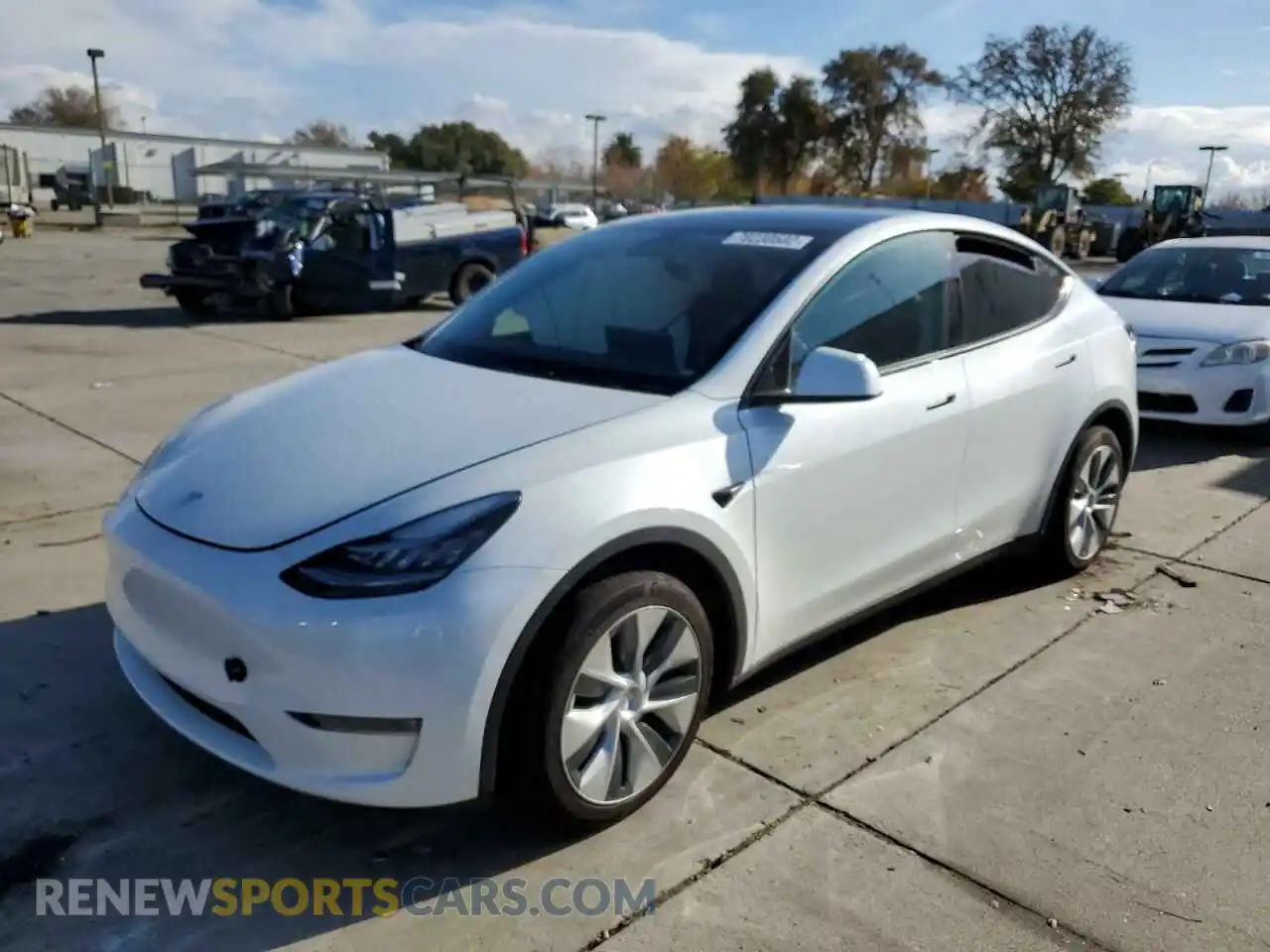 1 Photograph of a damaged car 5YJYGDEE9MF222828 TESLA MODEL Y 2021