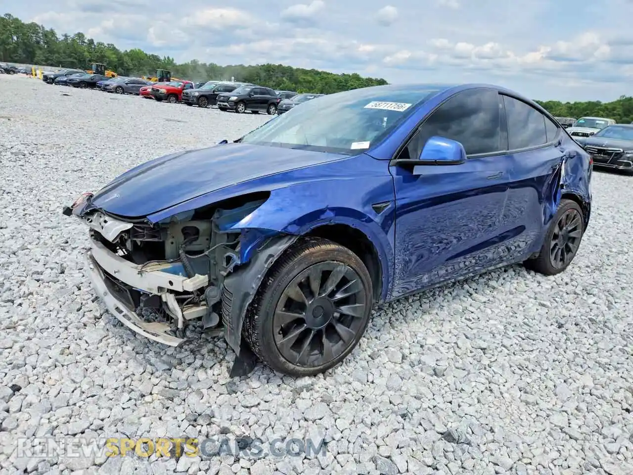 1 Photograph of a damaged car 5YJYGDEE9MF229052 TESLA MODEL Y 2021