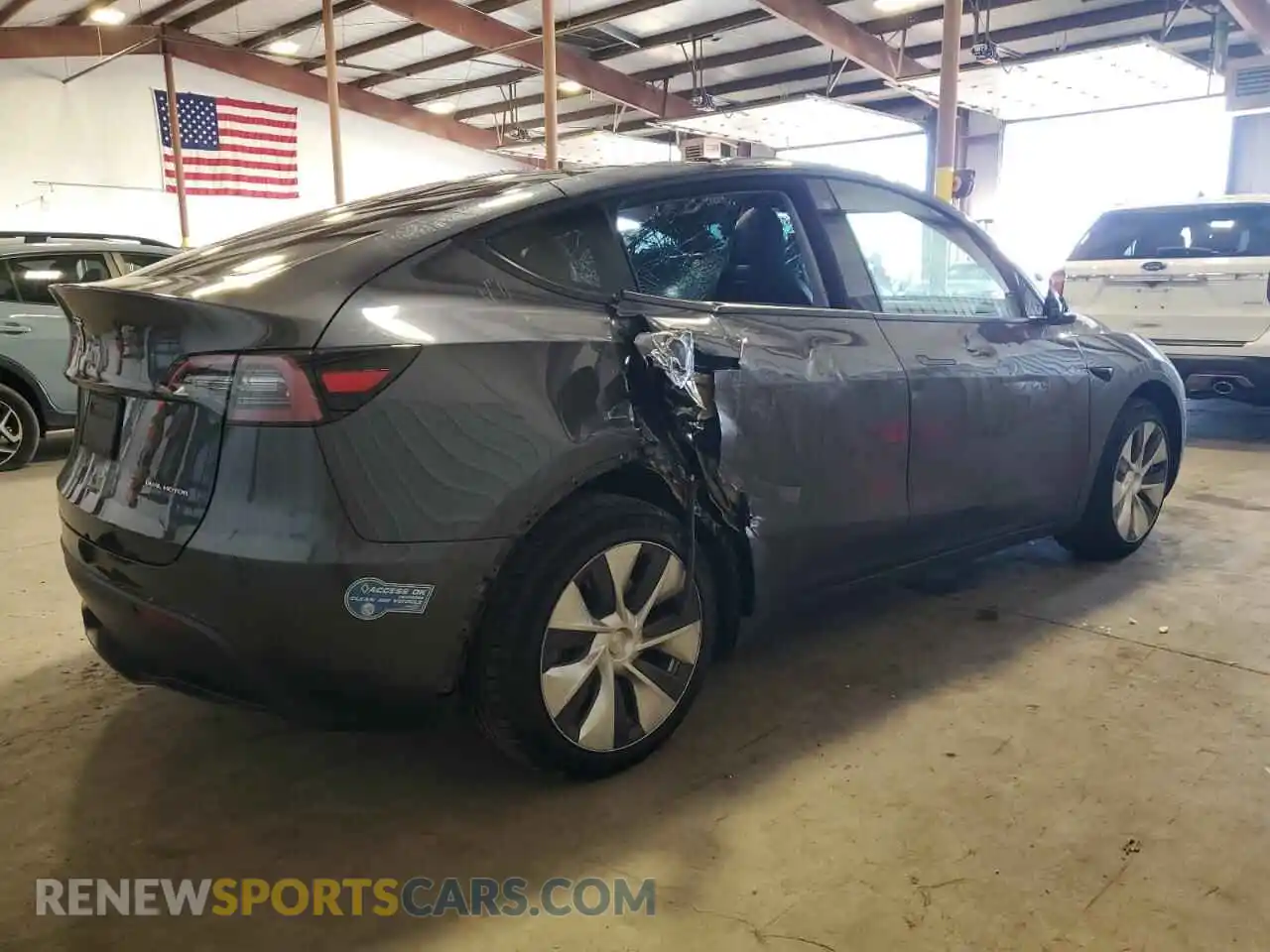 3 fotografías del automóvil dañado 5YJYGDEE9MF241573 TESLA MODEL Y 2021