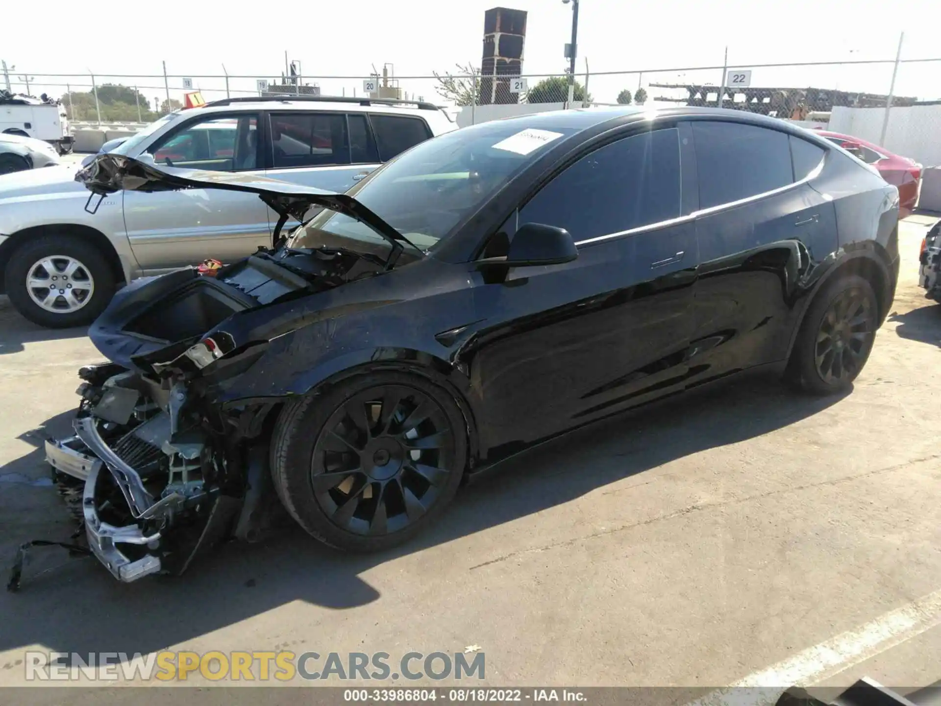 2 Photograph of a damaged car 5YJYGDEE9MF282124 TESLA MODEL Y 2021