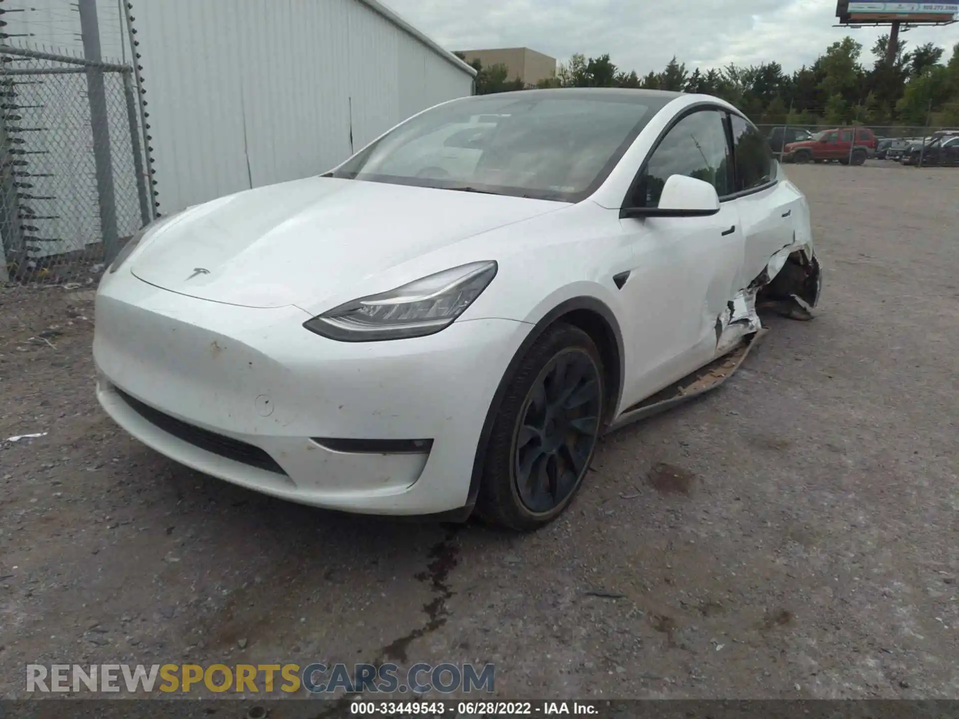 2 Photograph of a damaged car 5YJYGDEE9MF300251 TESLA MODEL Y 2021