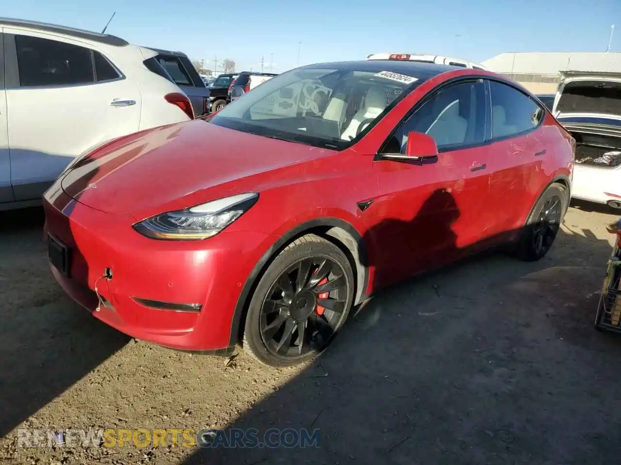 1 Photograph of a damaged car 5YJYGDEE9MF300931 TESLA MODEL Y 2021