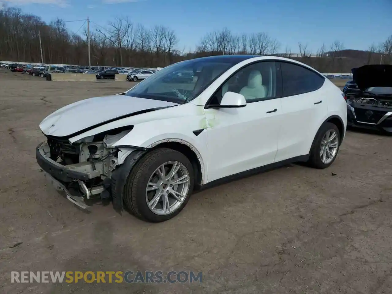 1 Photograph of a damaged car 5YJYGDEEXMF063219 TESLA MODEL Y 2021