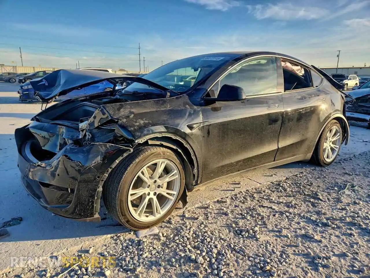 1 Photograph of a damaged car 5YJYGDEEXMF070459 TESLA MODEL Y 2021