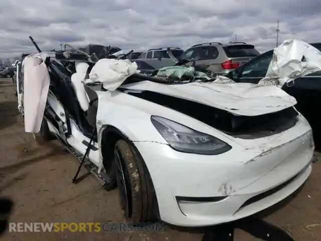 1 Photograph of a damaged car 5YJYGDEEXMF082983 TESLA MODEL Y 2021