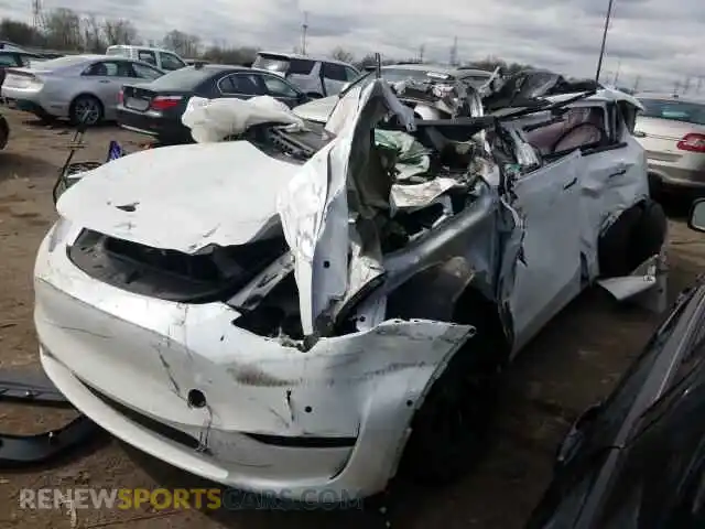 2 Photograph of a damaged car 5YJYGDEEXMF082983 TESLA MODEL Y 2021