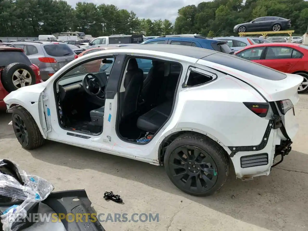 2 Фотография поврежденного автомобиля 5YJYGDEEXMF088542 TESLA MODEL Y 2021