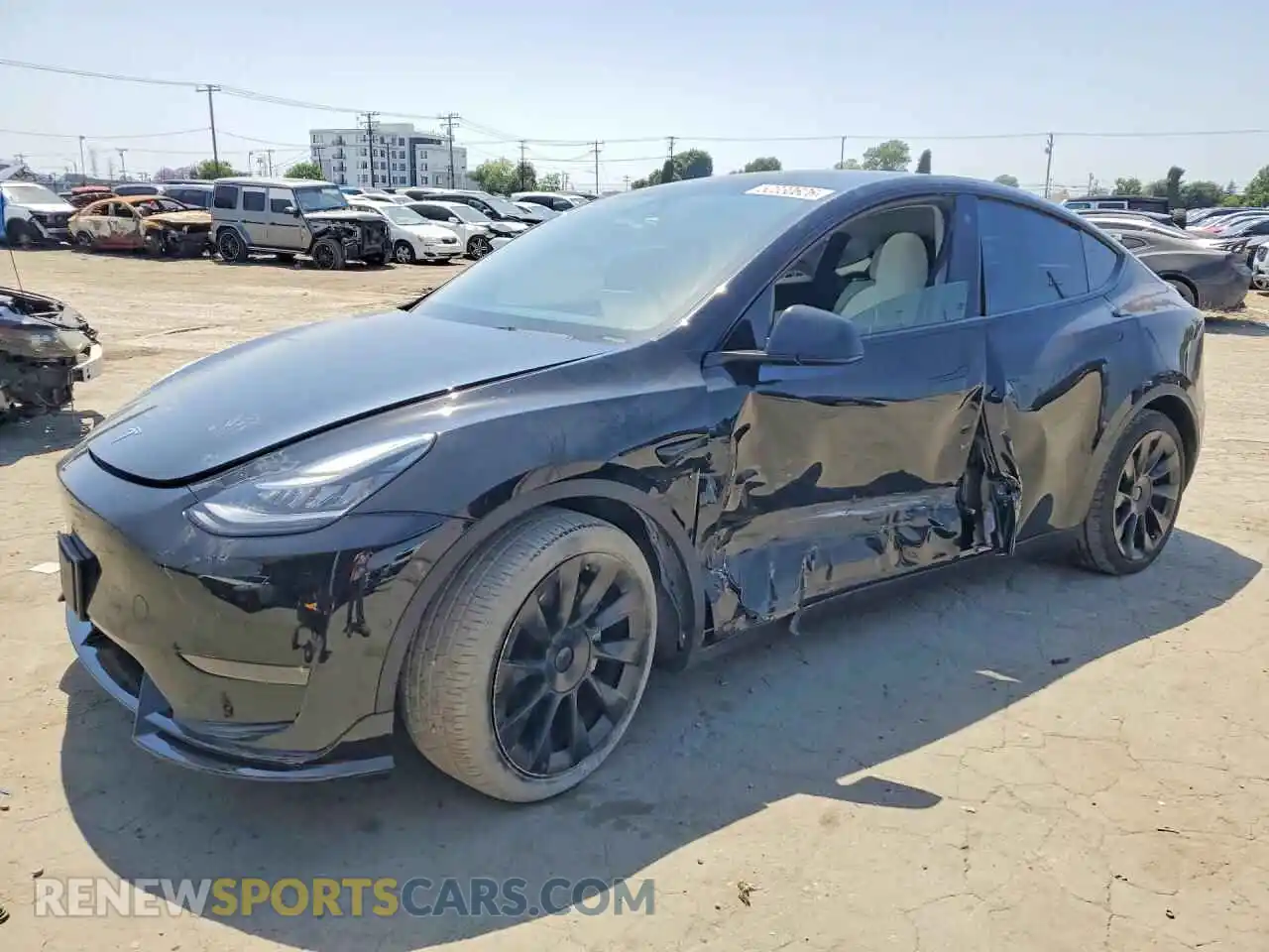 1 Photograph of a damaged car 5YJYGDEEXMF088668 TESLA MODEL Y 2021