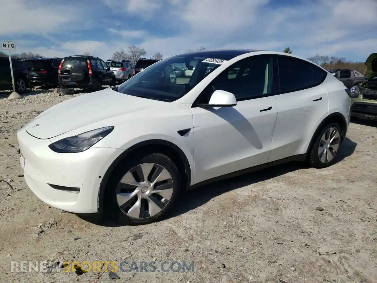 1 Photograph of a damaged car 5YJYGDEEXMF109874 TESLA MODEL Y 2021