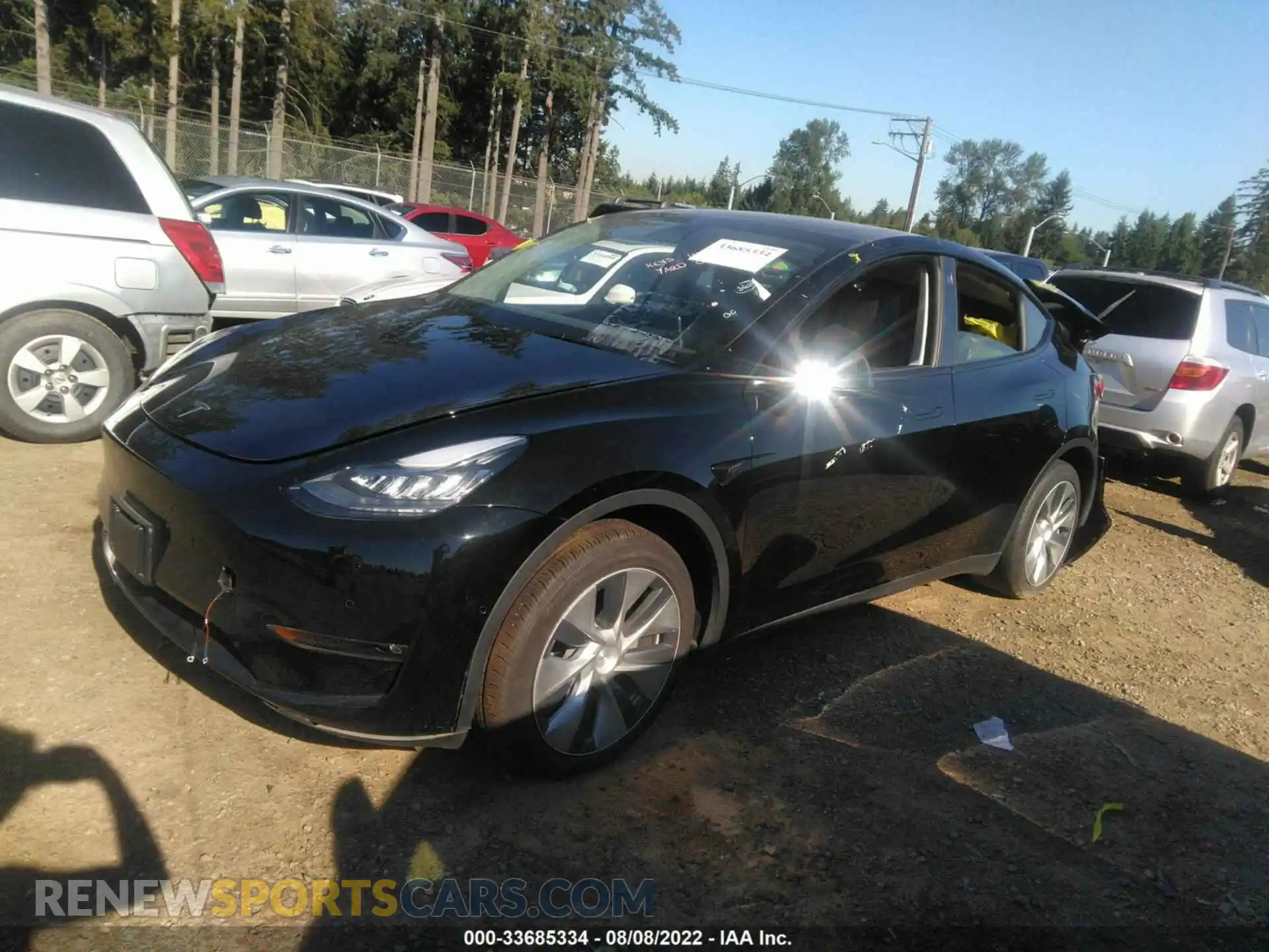 2 Photograph of a damaged car 5YJYGDEEXMF150280 TESLA MODEL Y 2021