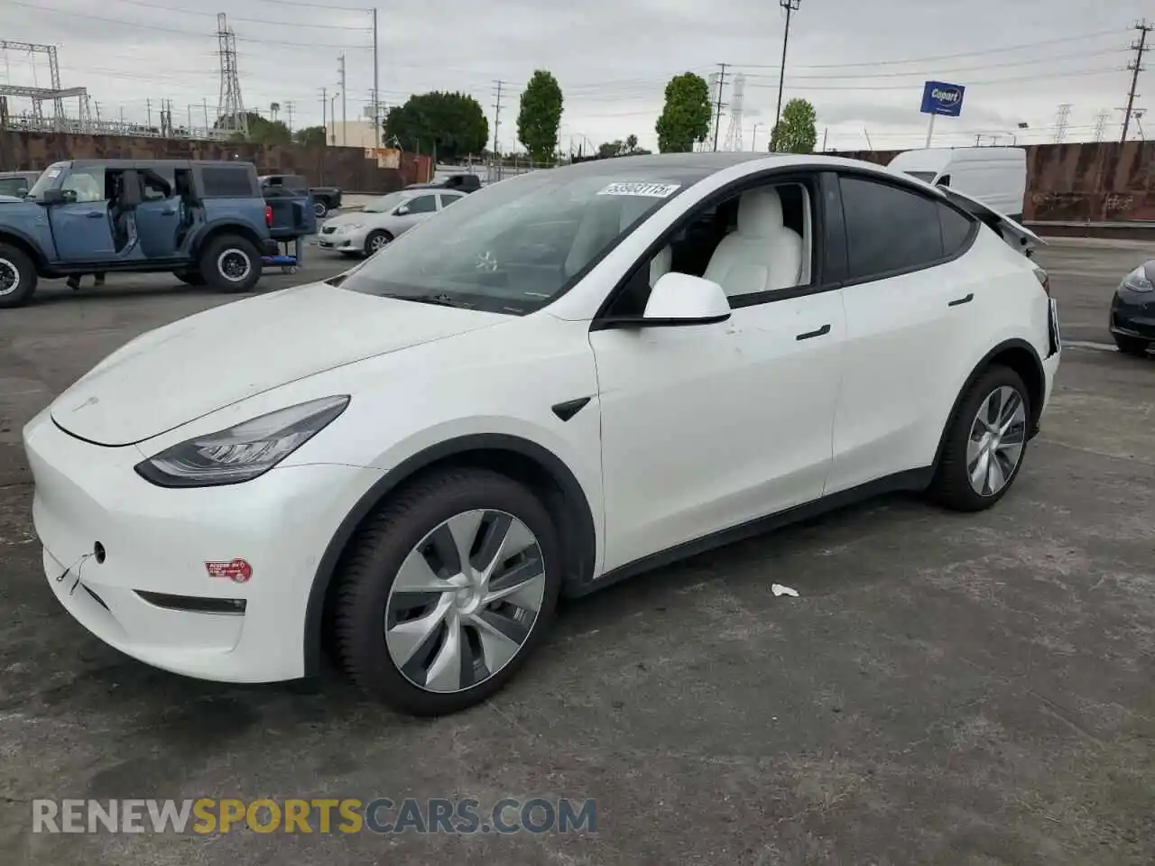 1 Photograph of a damaged car 5YJYGDEEXMF151686 TESLA MODEL Y 2021