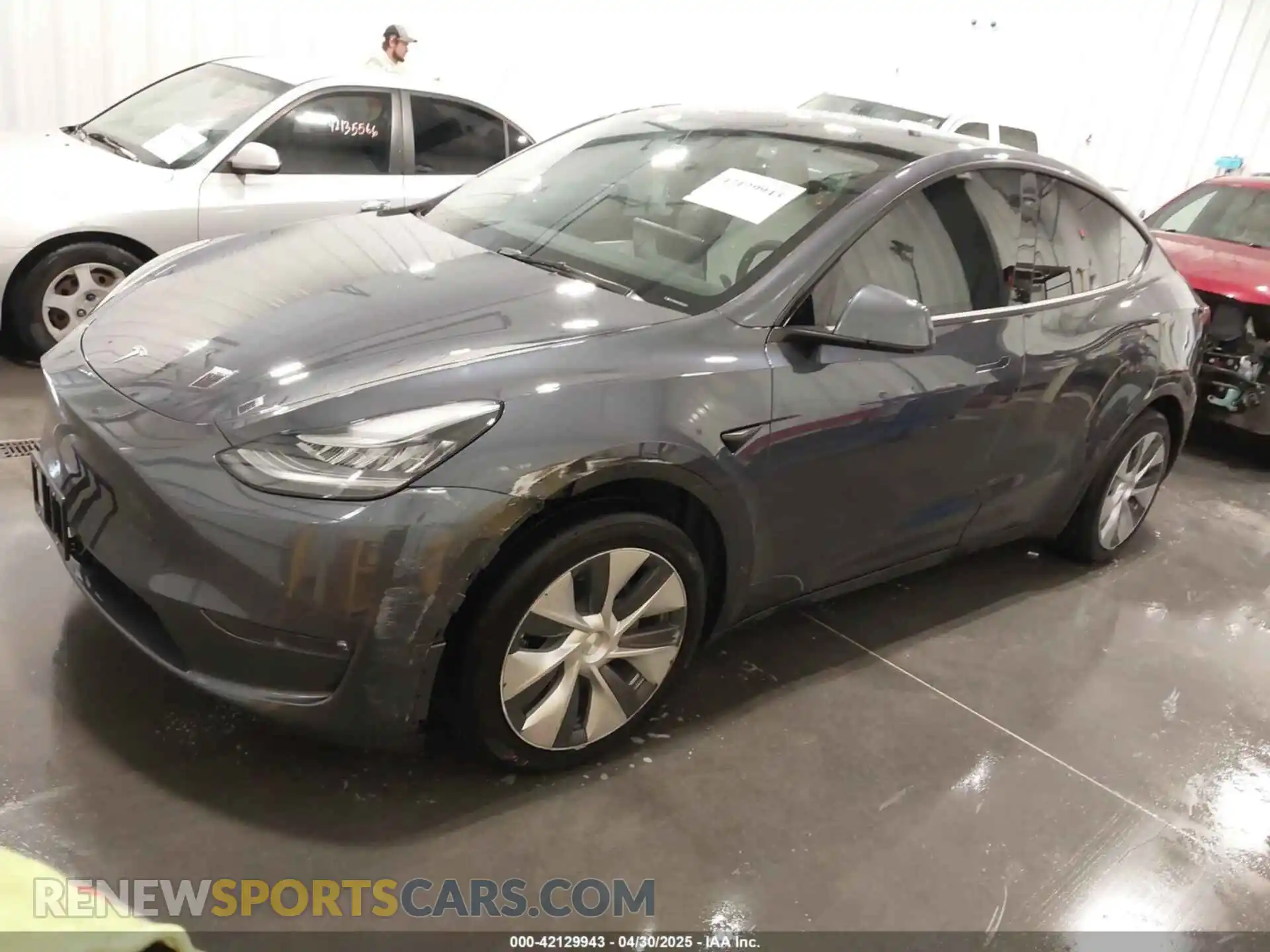 2 Photograph of a damaged car 5YJYGDEEXMF152093 TESLA MODEL Y 2021
