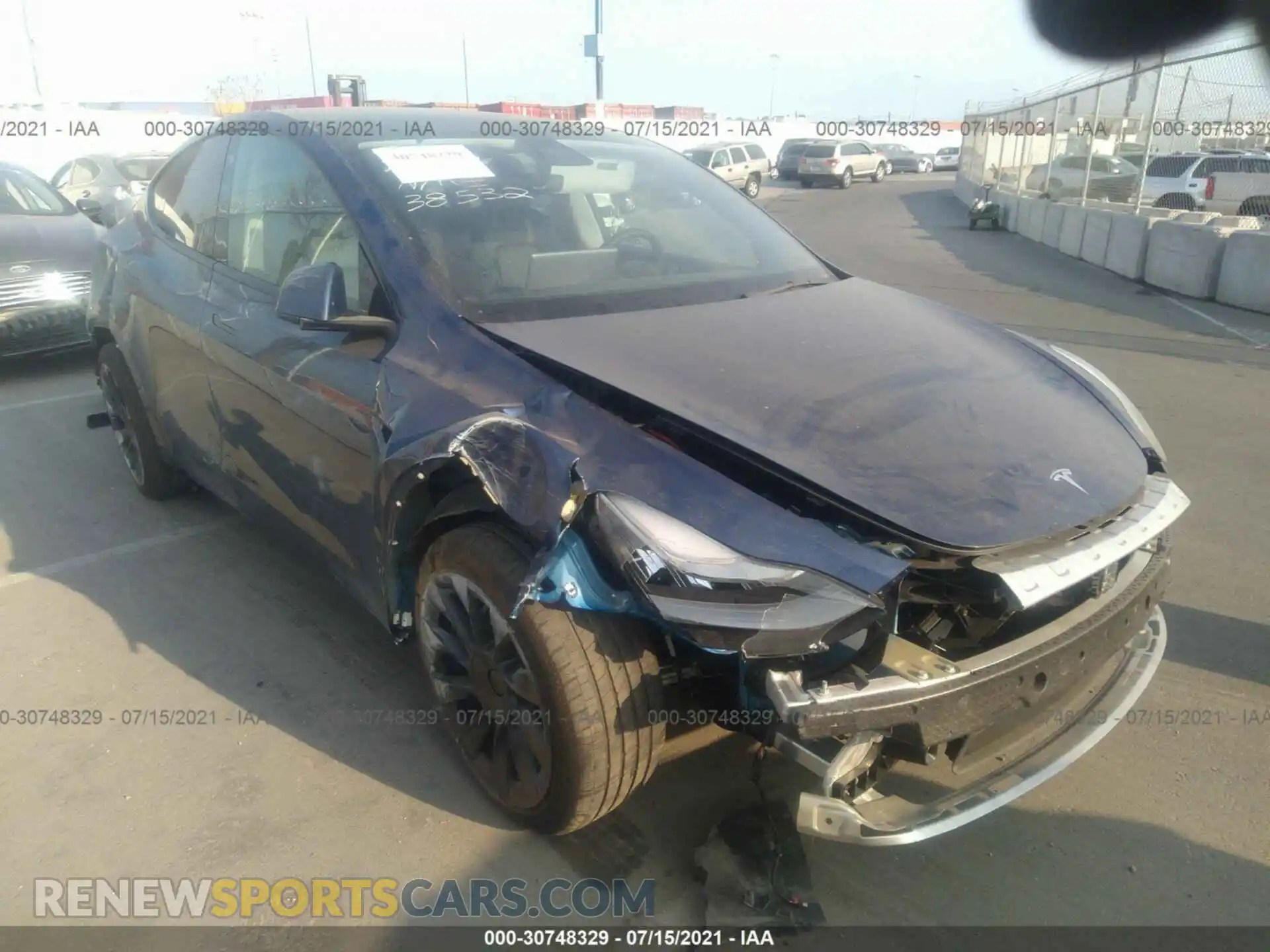 1 Photograph of a damaged car 5YJYGDEEXMF161585 TESLA MODEL Y 2021