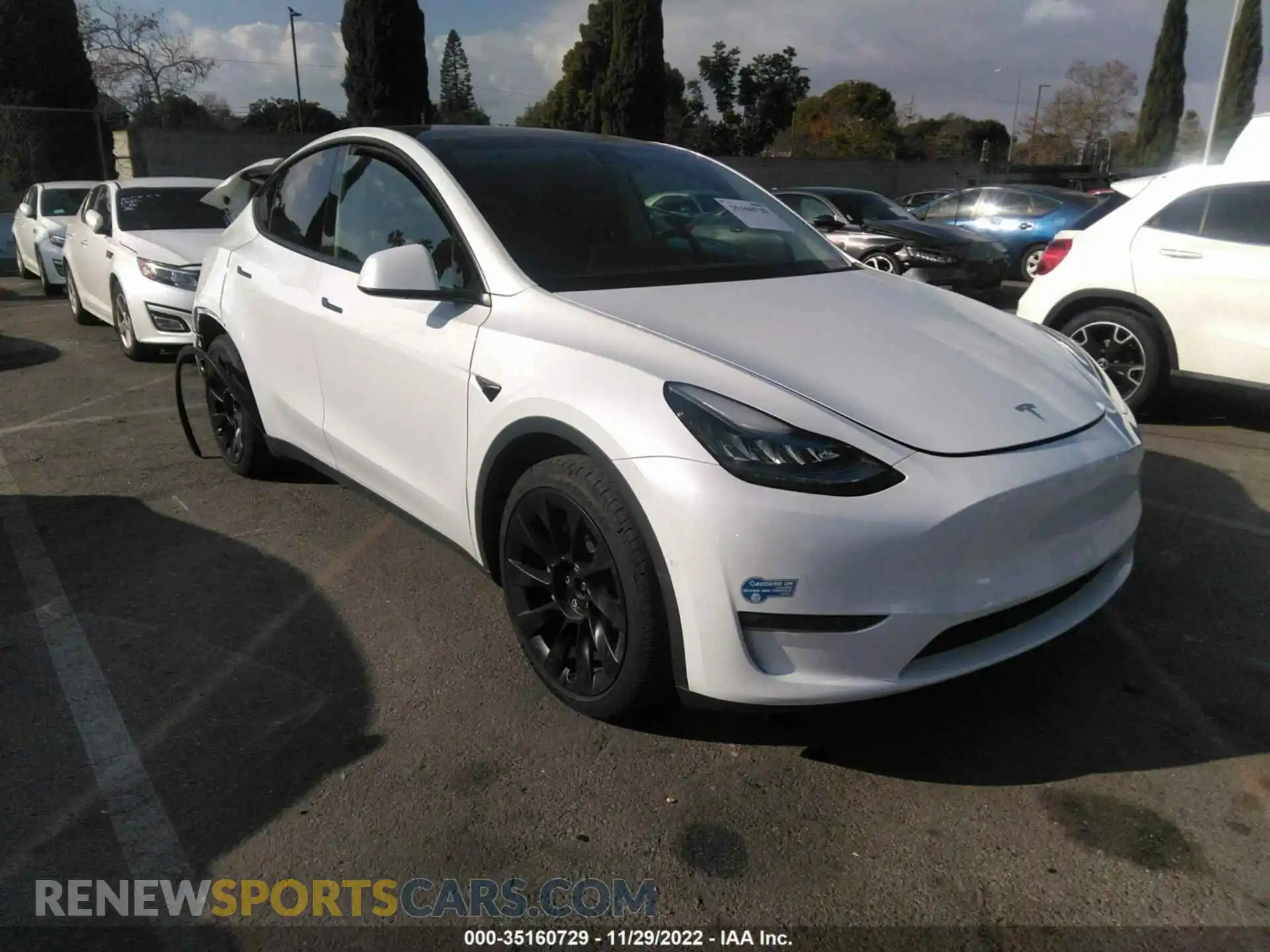 1 Photograph of a damaged car 5YJYGDEEXMF162039 TESLA MODEL Y 2021