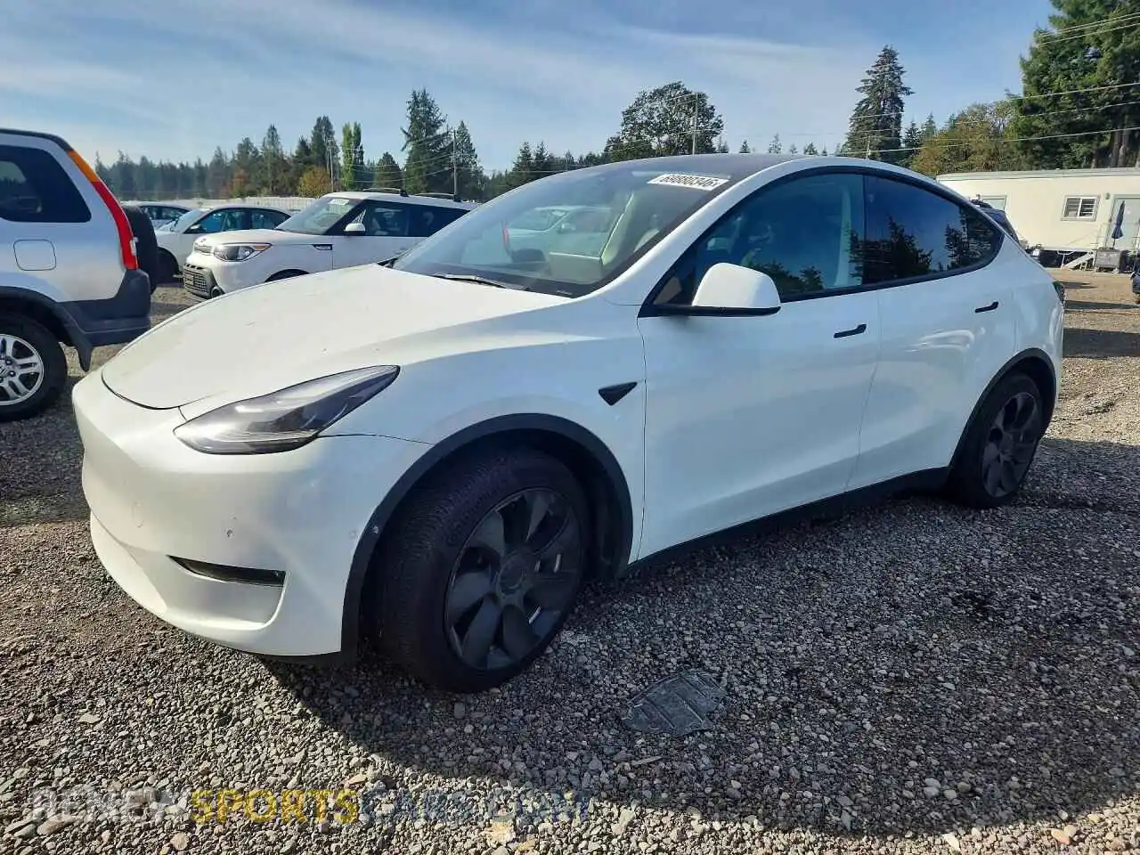 1 Photograph of a damaged car 5YJYGDEEXMF198281 TESLA MODEL Y 2021