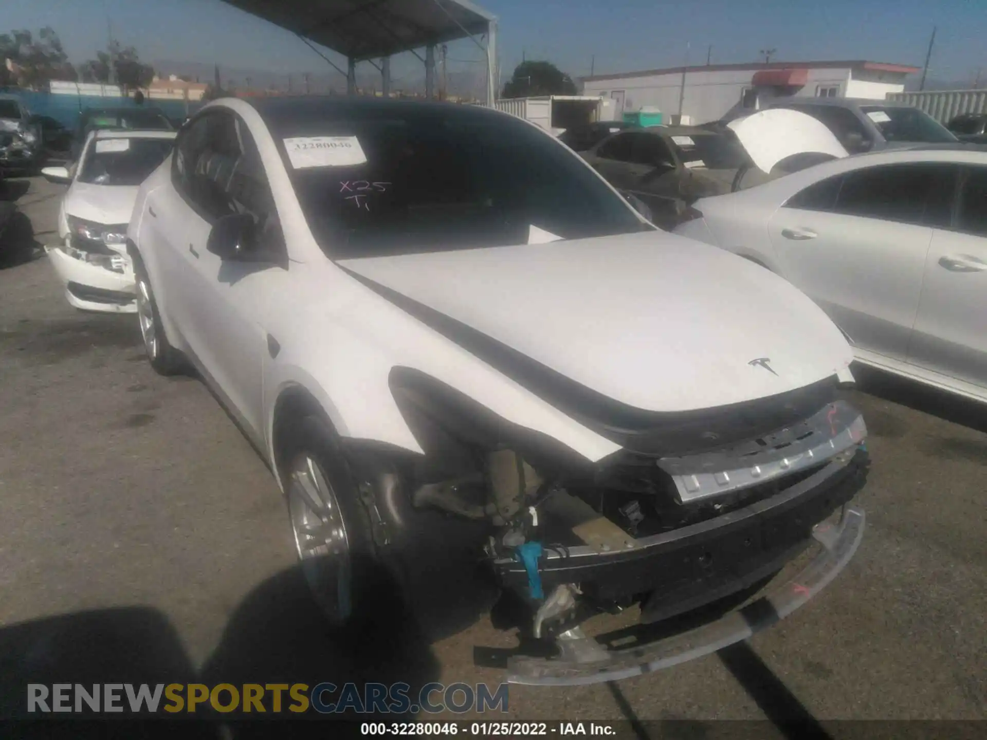 1 Photograph of a damaged car 5YJYGDEEXMF199897 TESLA MODEL Y 2021