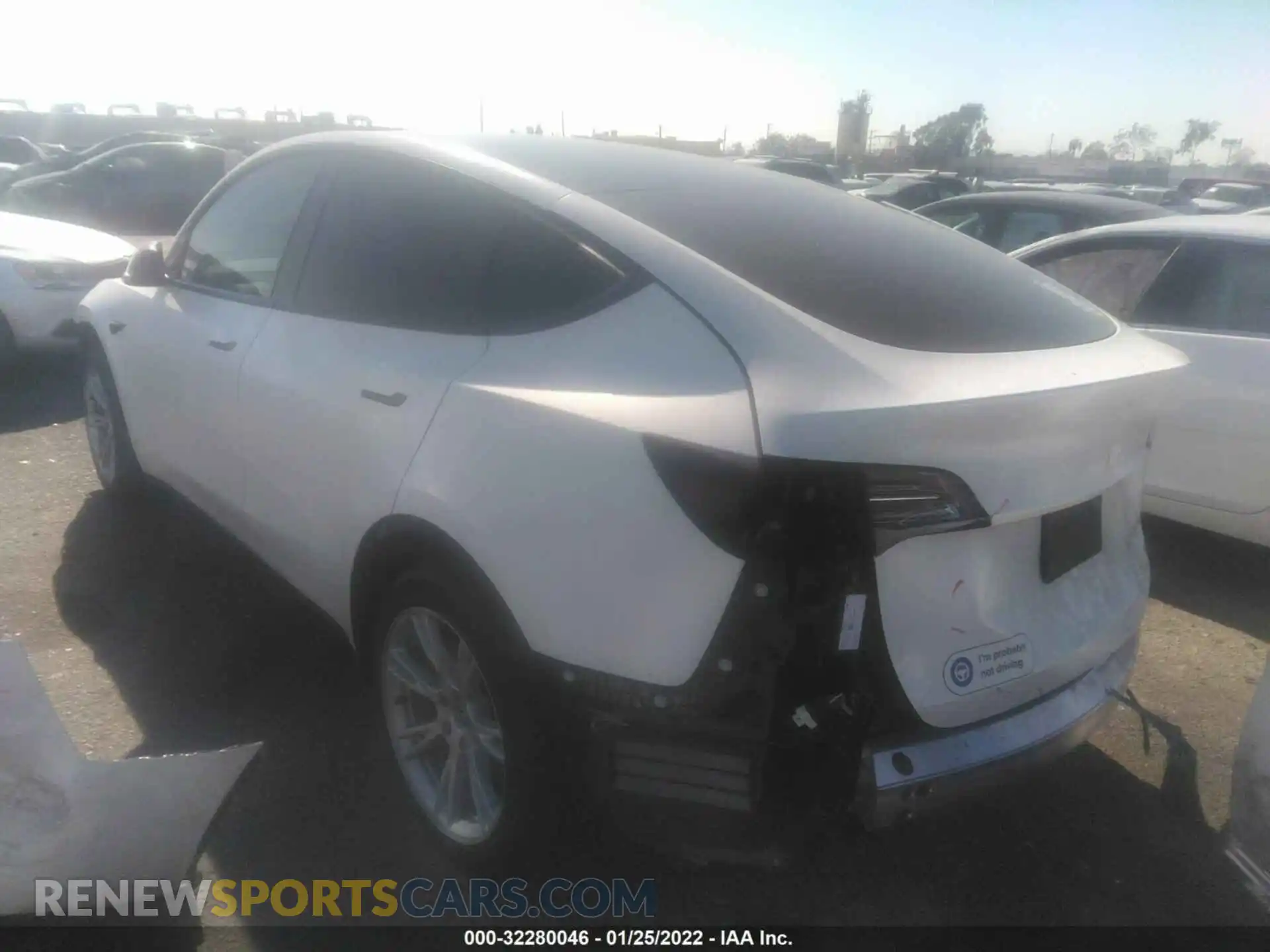 3 Photograph of a damaged car 5YJYGDEEXMF199897 TESLA MODEL Y 2021