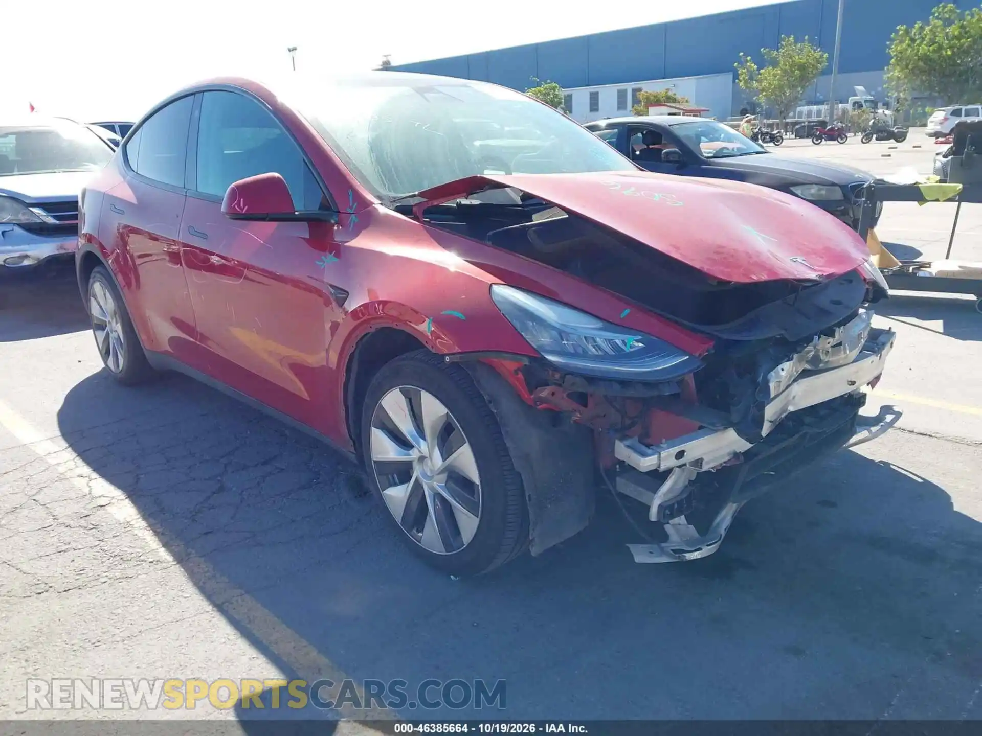 1 Photograph of a damaged car 5YJYGDEEXMF217640 TESLA MODEL Y 2021