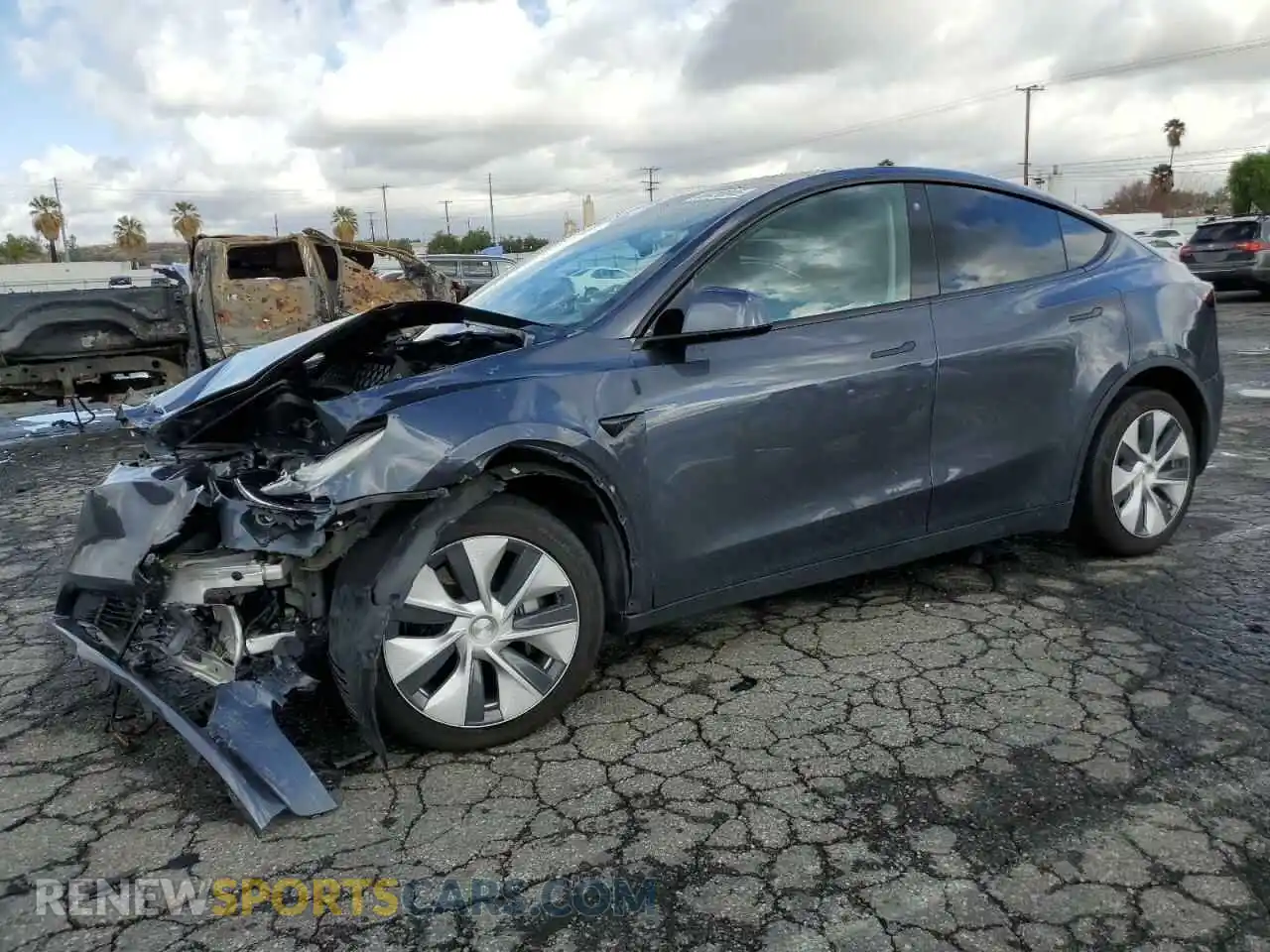 1 Photograph of a damaged car 5YJYGDEEXMF278664 TESLA MODEL Y 2021