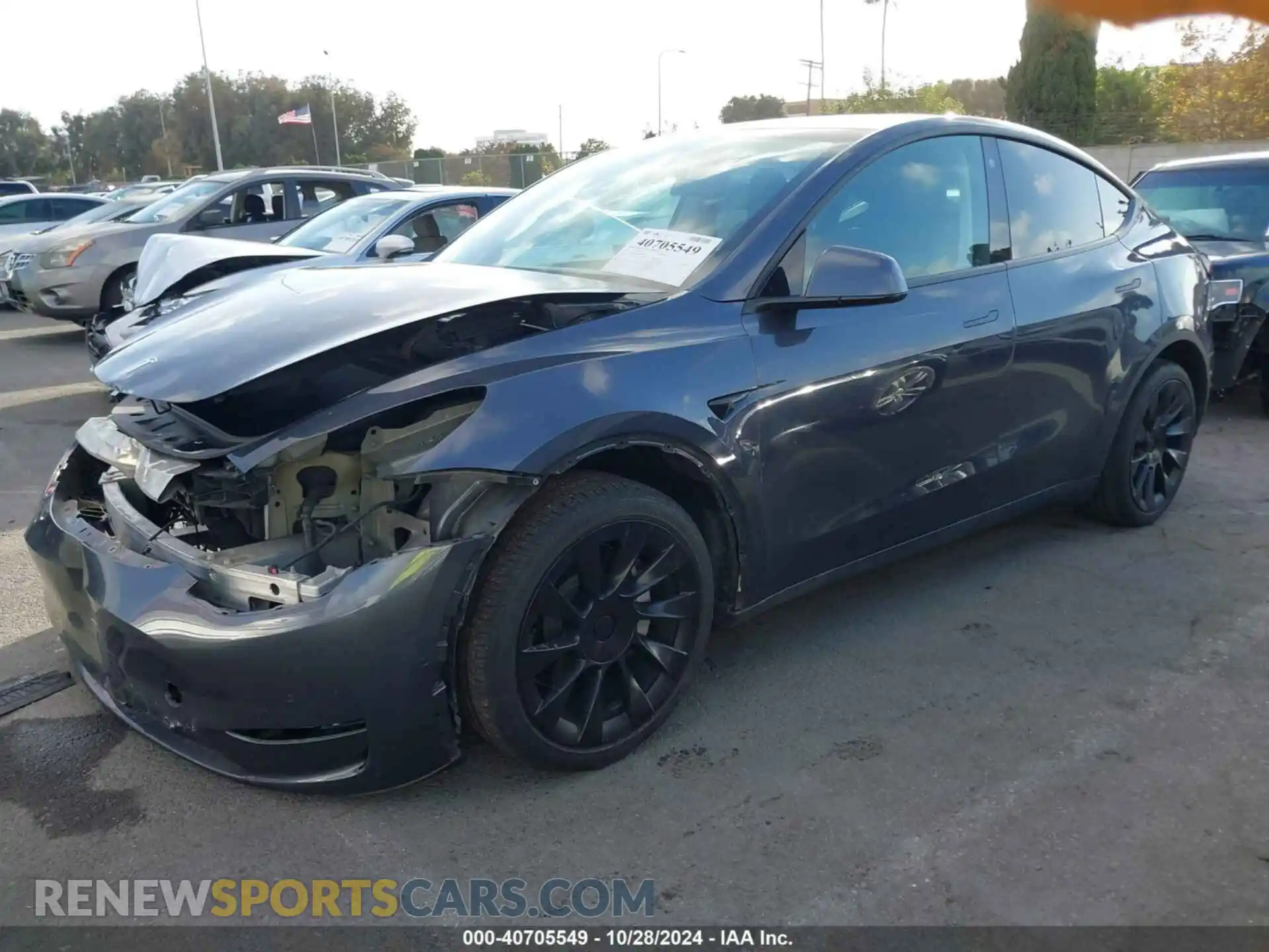 2 Photograph of a damaged car 5YJYGDEEXMF283136 TESLA MODEL Y 2021