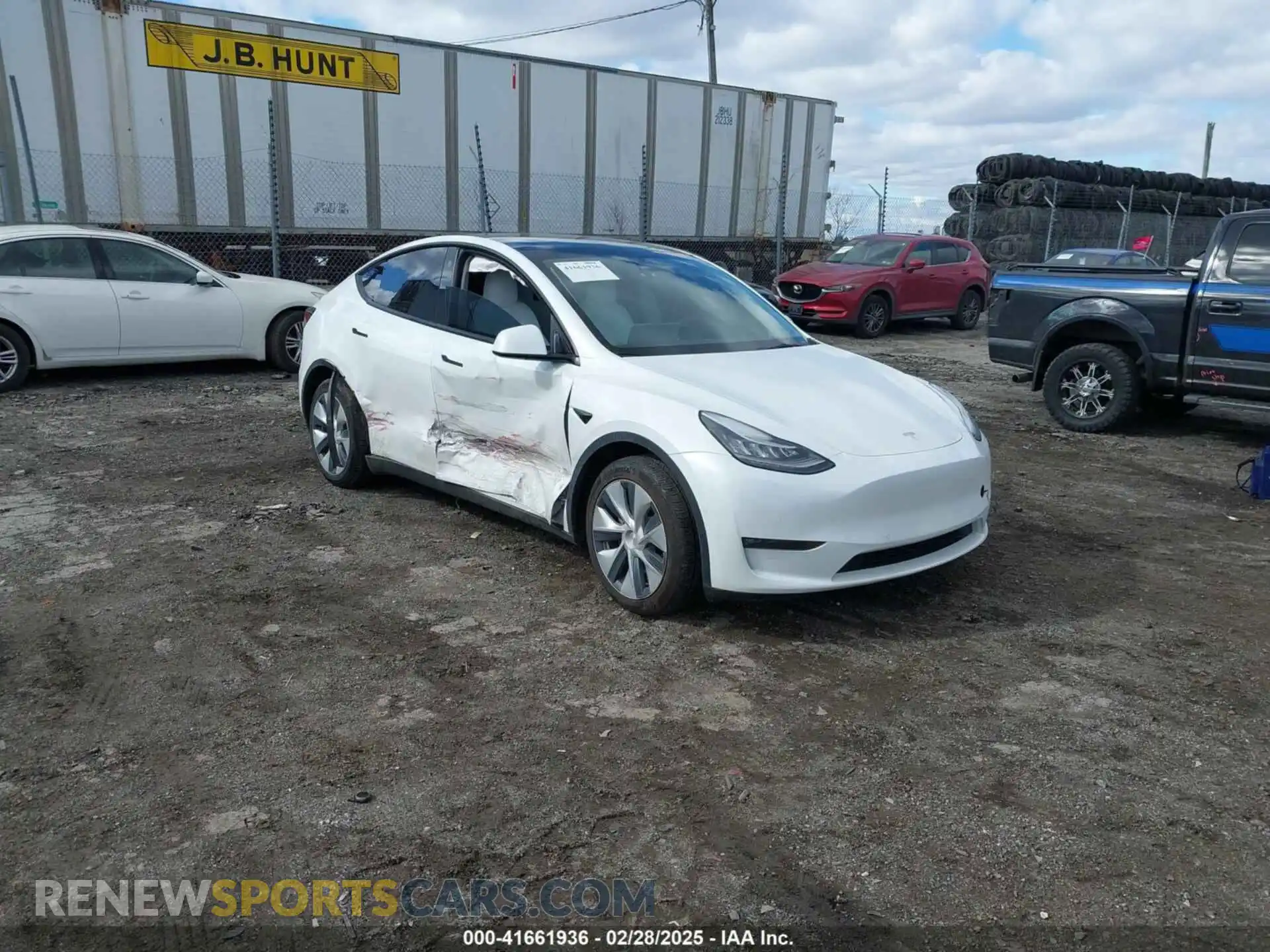 1 Photograph of a damaged car 5YJYGDEEXMF283914 TESLA MODEL Y 2021