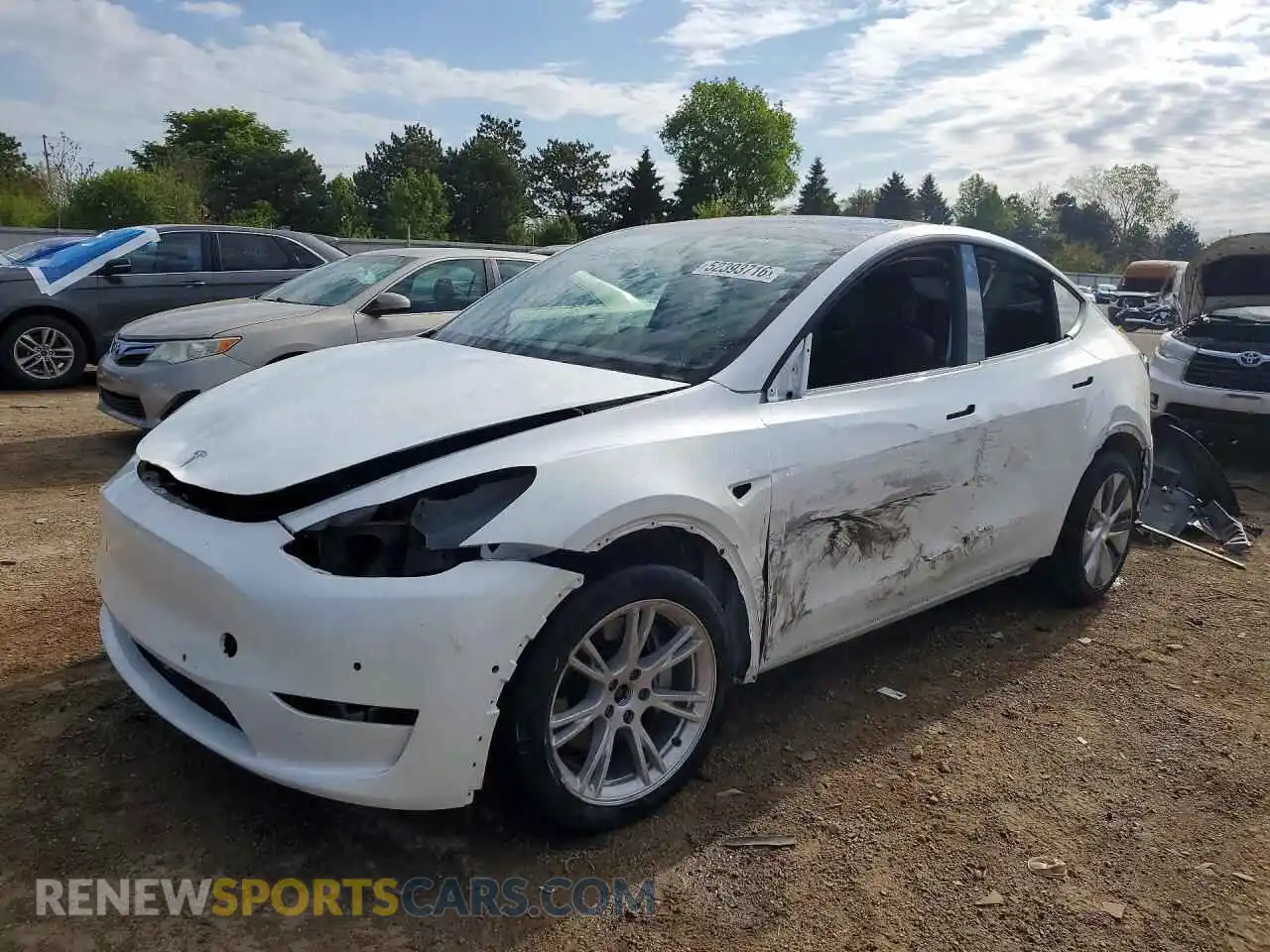 1 Фотография поврежденного автомобиля 5YJYGDEEXMF296095 TESLA MODEL Y 2021