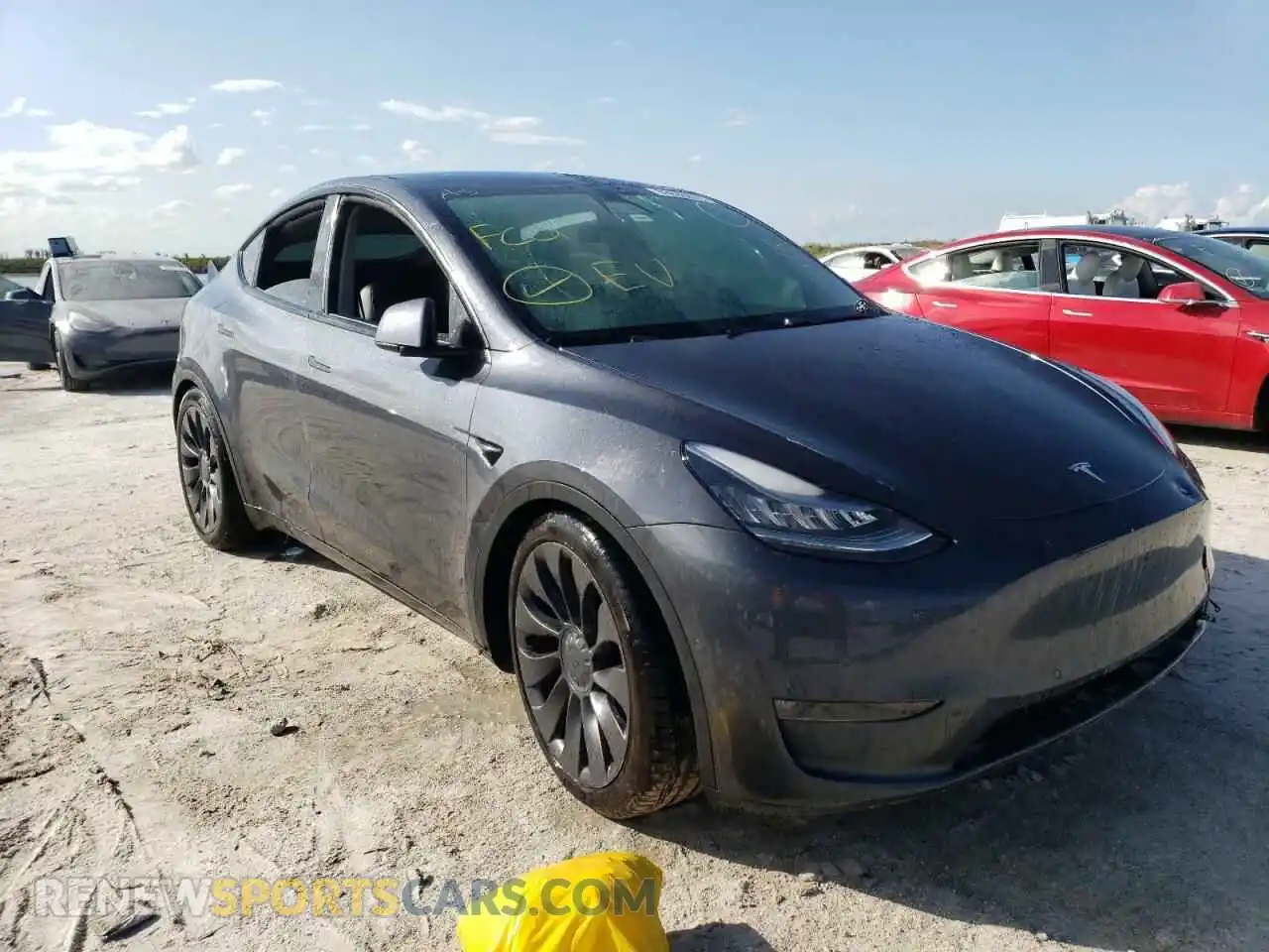 1 Photograph of a damaged car 5YJYGDEF0MF072357 TESLA MODEL Y 2021