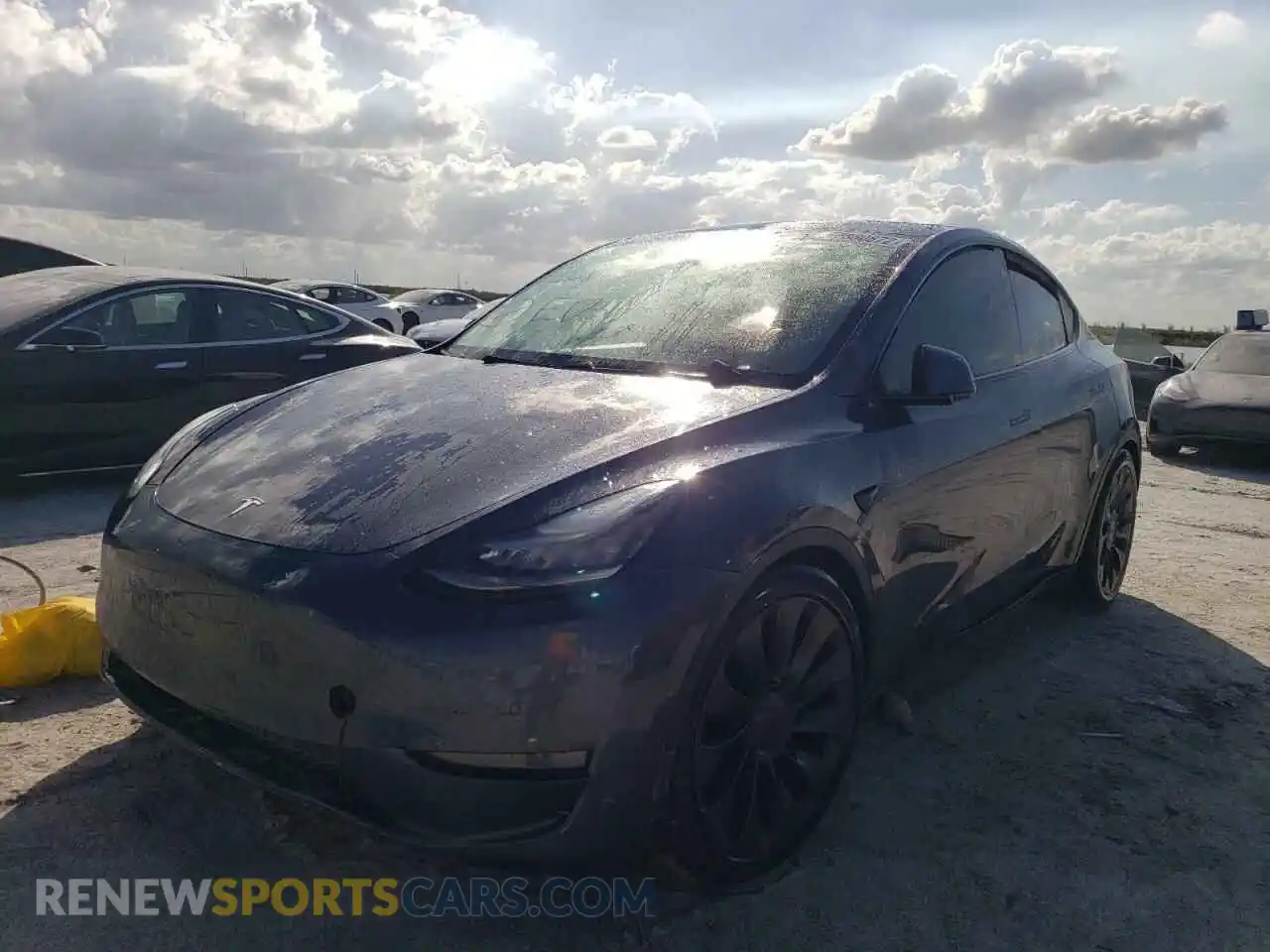 2 Photograph of a damaged car 5YJYGDEF0MF072357 TESLA MODEL Y 2021