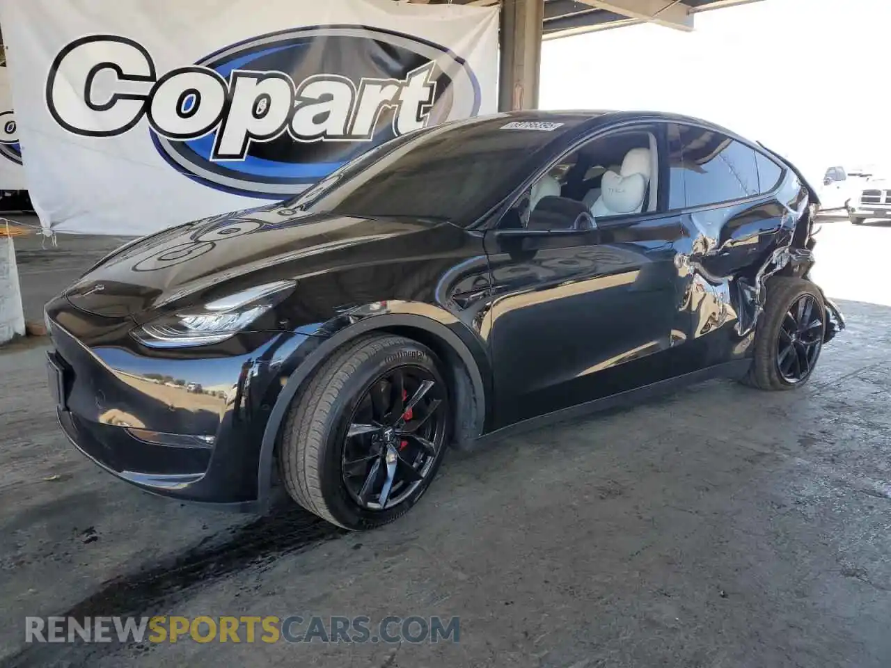 1 Photograph of a damaged car 5YJYGDEF0MF089143 TESLA MODEL Y 2021