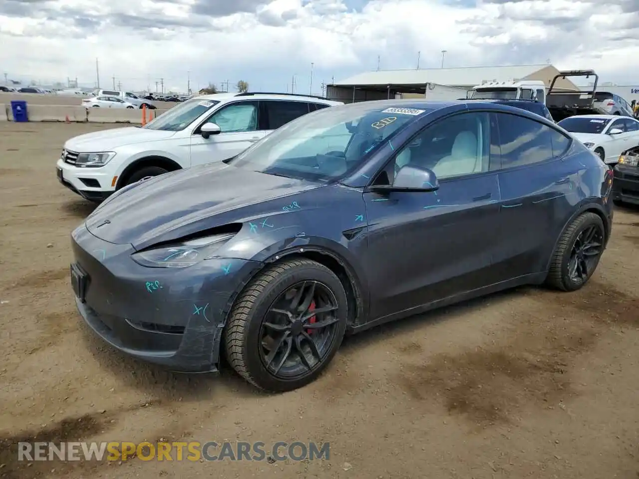 1 Photograph of a damaged car 5YJYGDEF0MF137692 TESLA MODEL Y 2021