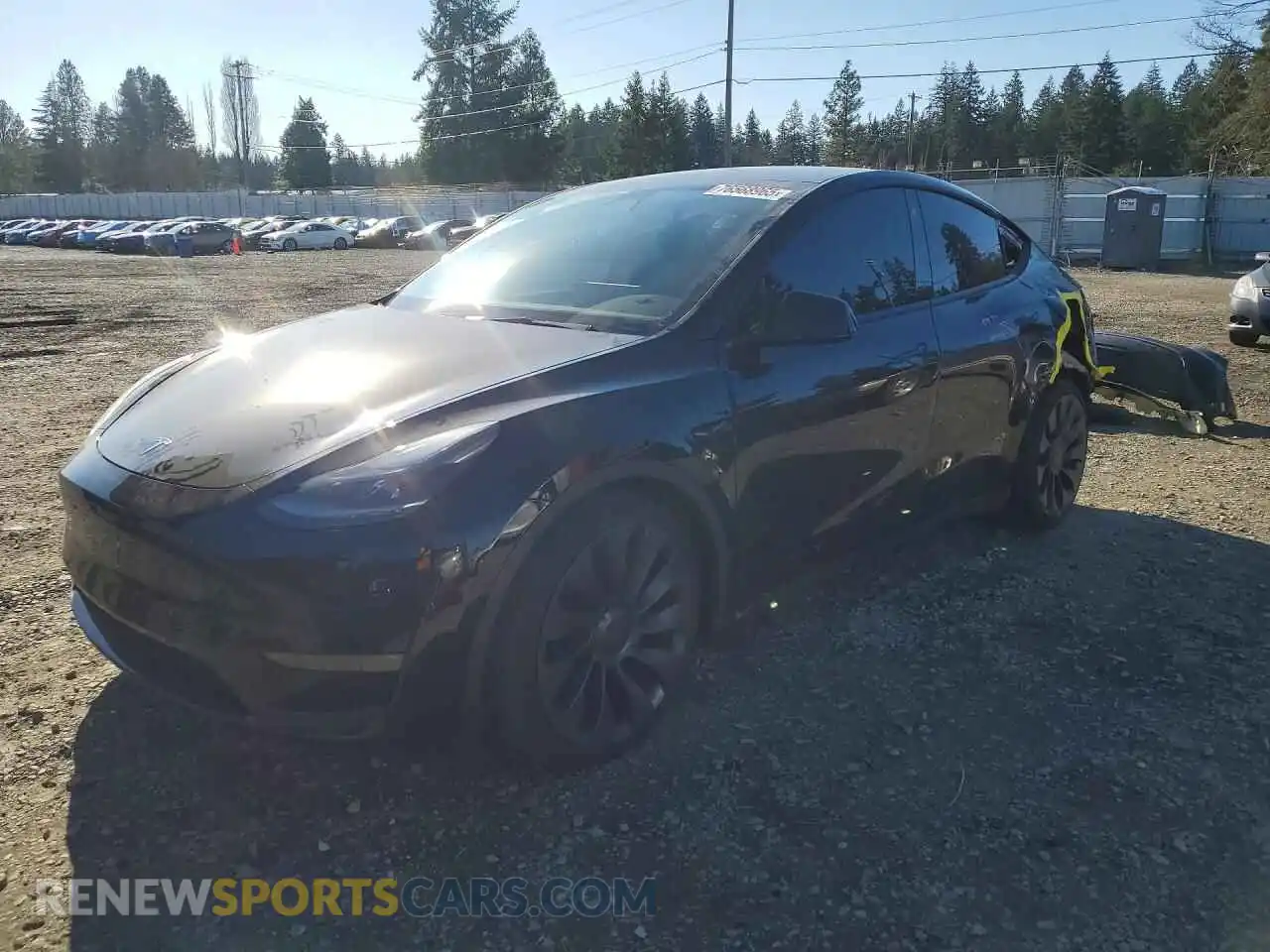 1 Photograph of a damaged car 5YJYGDEF0MF209801 TESLA MODEL Y 2021