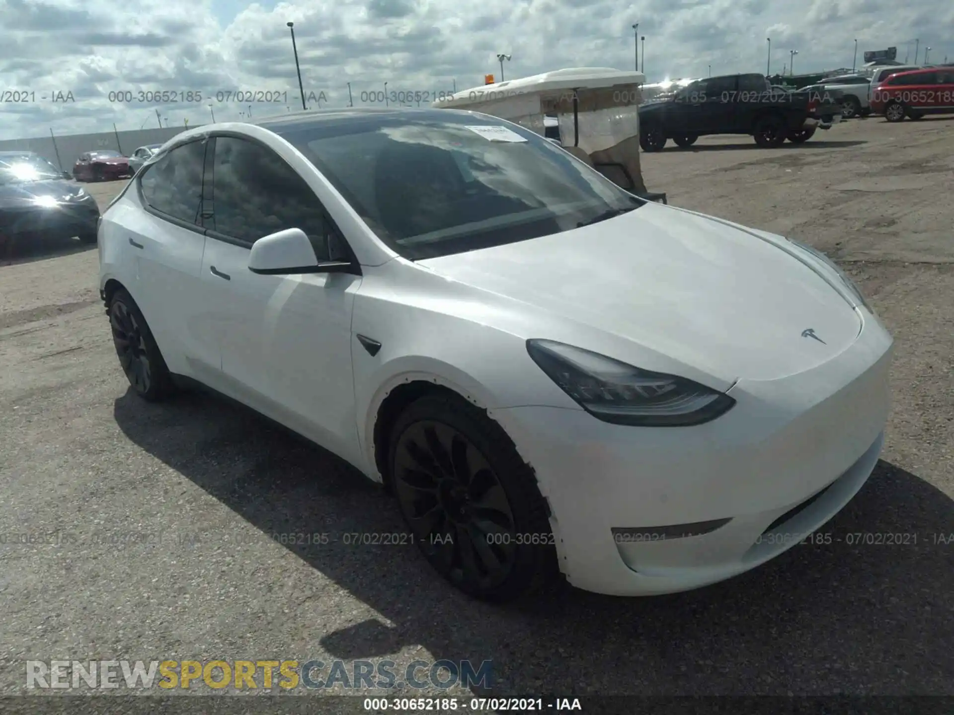1 Photograph of a damaged car 5YJYGDEF1MF090110 TESLA MODEL Y 2021