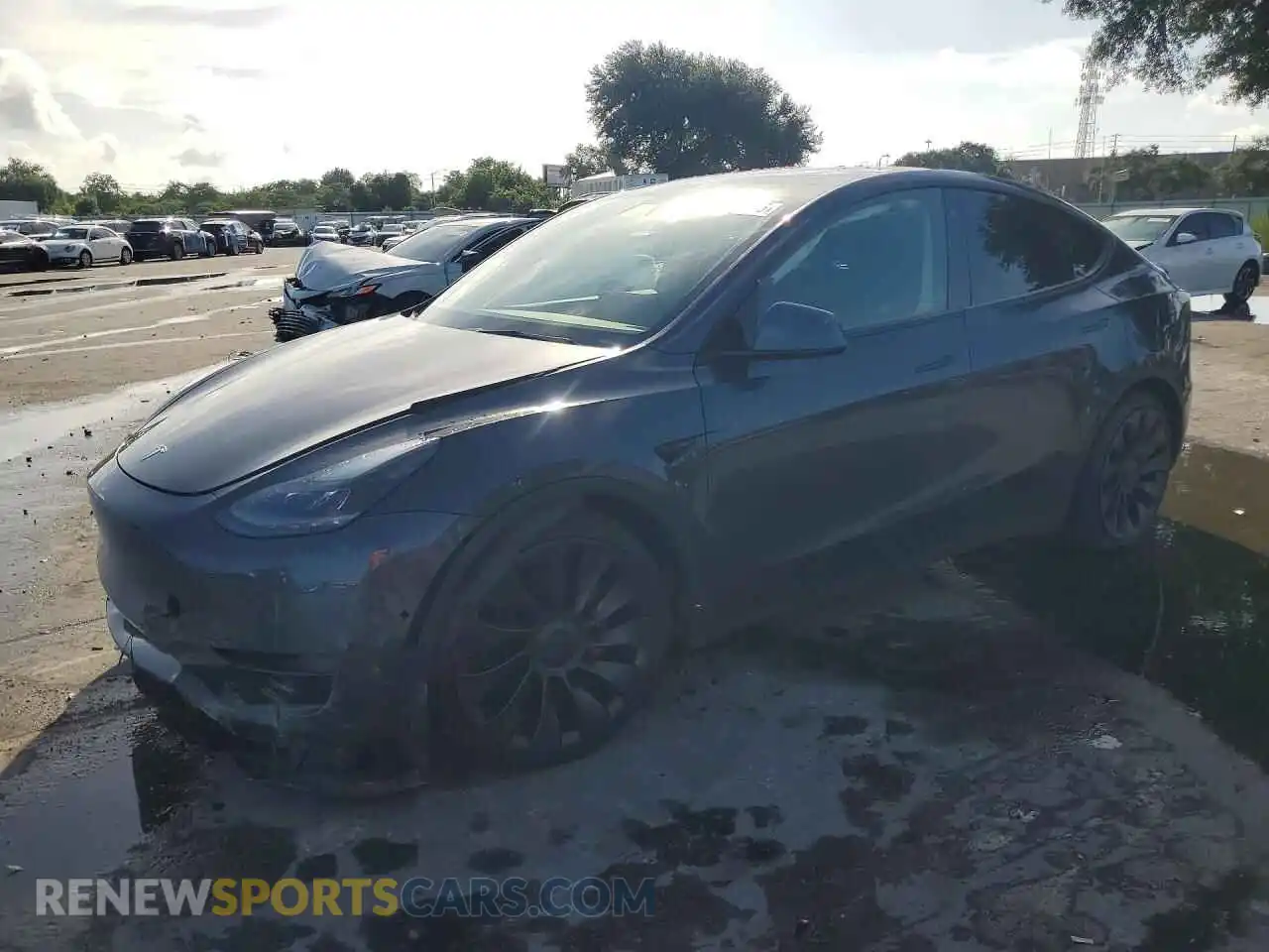 1 Photograph of a damaged car 5YJYGDEF1MF194757 TESLA MODEL Y 2021