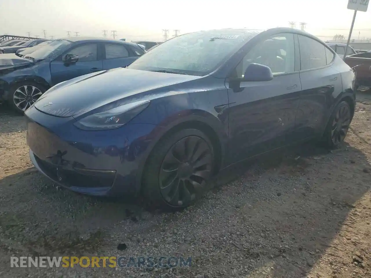 1 Photograph of a damaged car 5YJYGDEF1MF209922 TESLA MODEL Y 2021