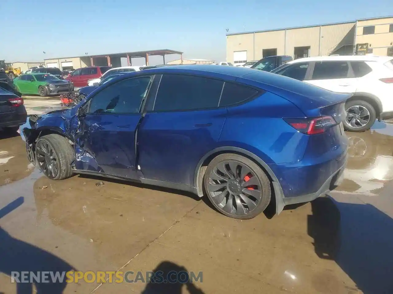 2 Photograph of a damaged car 5YJYGDEF1MF211590 TESLA MODEL Y 2021